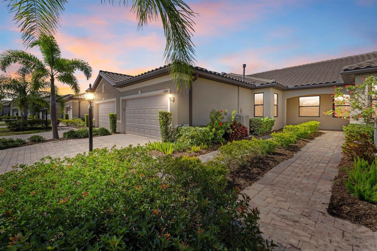 Discover your dream lifestyle in this beautifully appointed 2 bedroom, 2 bathroom, plus den villa nestled within the highly sought-after Del Webb Lakewood Ranch community. This home boasts crown moulding throughout, creating an elegant ambiance that flows seamlessly into every room. The heart of the home is the stunning kitchen, complete with a breakfast bar, stainless steel appliances, and pristine white cabinetry, perfect for the aspiring chef. This open plan design allows for effortless entertaining.
Step outside through the sliding doors to your screened lanai, where you can enjoy the serene preserve view with an added ceiling fan for those warm days. Back inside, a flexible room situated right by the entrance offers the perfect space for a home office, allowing you to work remotely with ease. Retreat to the owner's suite, where you'll find an en-suite bathroom featuring dual sinks and a large walk-in shower, providing a spa-like experience in the comfort of your own home.
Del Webb Lakewood Ranch is more than just a place to live – it's a lifestyle. The community's crown jewel, the clubhouse, serves as the central hub for social gatherings and events. Here, you'll find a state-of-the-art fitness center for staying active, On site activities director, Resort-Style Pool with Lap Lanes, on-site Spa, an Outdoor Bar & restaurant., and courts for tennis, pickleball, and bocce, offering endless opportunities for friendly competition. Immerse yourself in the vibrant social environment with numerous social clubs and classes designed to cater to a wide range of interests. This home and community is truly a must-see, offering an active and engaging lifestyle that you won't want to miss. Come and experience the best of Florida living in this incredible townhome!