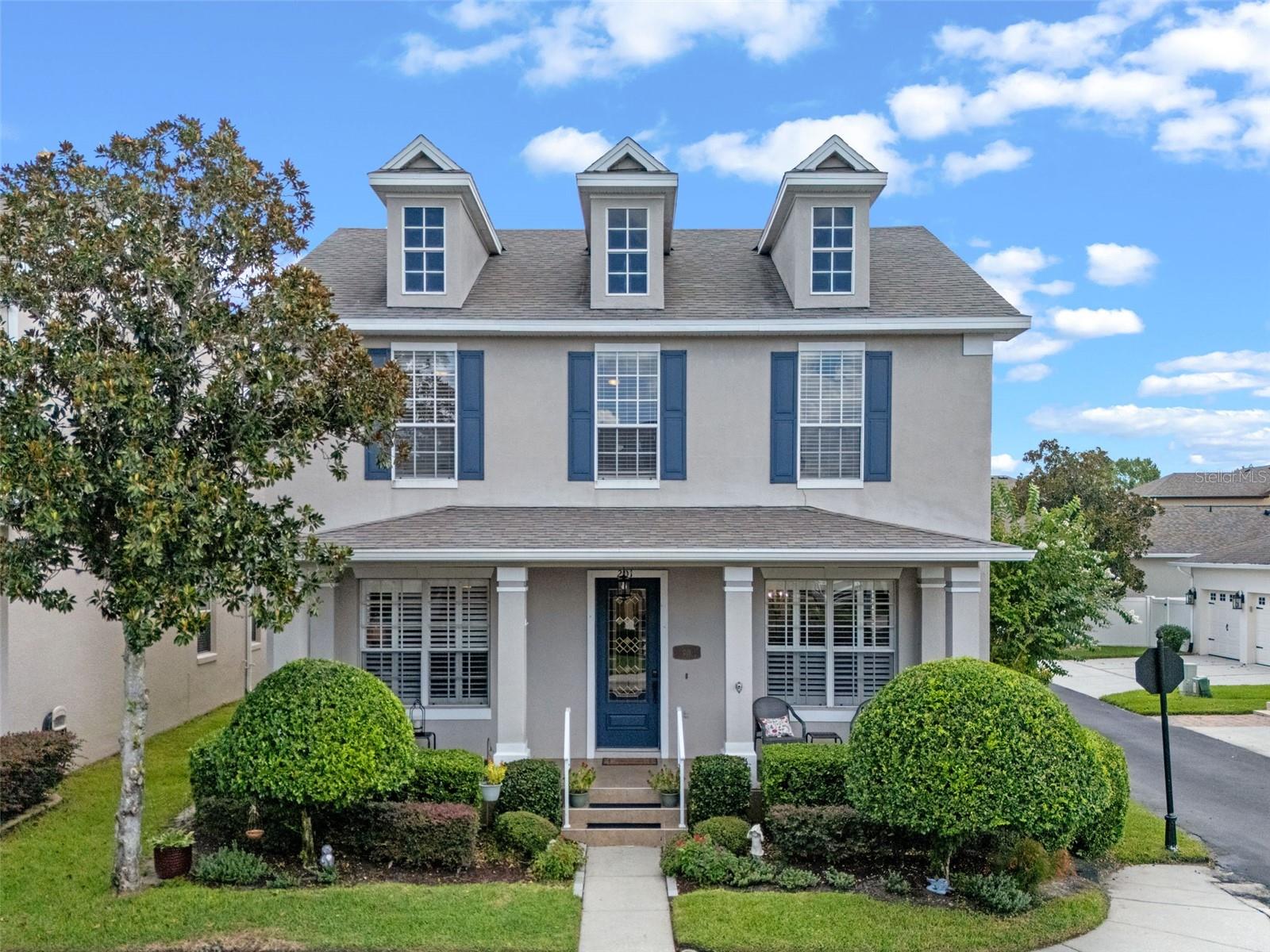 Welcome to 201 Burgess Drive, an elegant colonial-style home in the gated Avery Park community of Winter Springs. This spacious 4-bedroom, 2.5-bath residence offers a warm and inviting atmosphere perfect for families and entertaining alike. Step inside to find beautifully updated interiors featuring plantation shutters, fresh paint, new light fixtures, and brand-new flooring on the entire first floor and stairway. The first-floor primary suite boasts a large bathroom with separate tub and shower, a private water closet, and a generous walk-in closet. The kitchen has been recently upgraded with refinished cabinets, new hardware, a stainless-steel refrigerator, and new pull-out shelving for easy organization and storage. The adjacent eat-in kitchen area opens to a large family room, creating a great flow for gatherings. Upstairs, three roomy bedrooms include one currently used as an office, plus a large second family room ideal for play, work, movies, man caving or hobbies. The upstairs bathroom features dual sinks and a separated water closet for added convenience. Enjoy the screened lanai with covered seating and natural light, perfect for relaxing, gardening or grilling. The three-car garage offers ample storage with added upper shelving, a resealed floor, and a EV charging outlet. Additional features include two air conditioning units for efficient cooling, a 2020 roof, and a super-sized washer/dryer that convey. The fenced yard includes crushed river rock for low maintenance and a pet-friendly space. Avery Park is a friendly, private community with a pool, gazebo, basketball court, and a scenic pond. Residents enjoy morning and evening walks, neighborhood events, excellent Seminole County schools within minutes, and proximity to Winter Springs Town Center with shopping, dining, and conveniences. Commuters will appreciate easy access to the 417 expressway, Orlando International Airport,and Sanford Airport. Nearby parks, trails, and country clubs add to the appeal. At this price point, 201 Burgess Drive offers a great value. The owners are flexible on closing. Don’t miss your chance to call this beautiful, move-in-ready house your home!