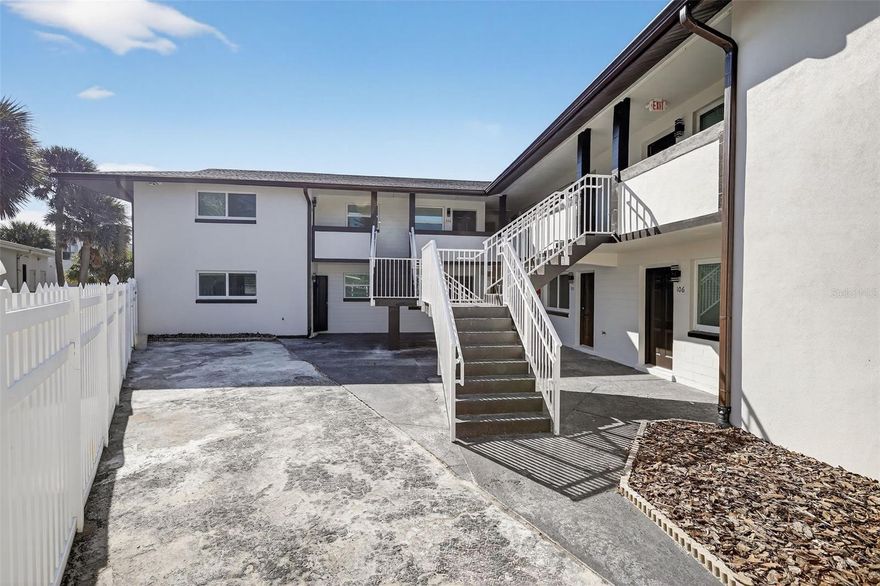 Beachside Palms Apartments is a newly renovated luxury community located steps from Daytona Beach and directly across from Sun Splash Park. This brand-new 14-unit property offers modern 1 bedroom, 1-bathroom residences designed with contemporary coastal style, energy-efficient features, and high-end interior finishes. Tenants will be the first to occupy each apartment, with brand-new flooring, fixtures, appliances, and systems throughout.
Apartment Features
Free high-speed WiFi internet; modern tile flooring; double-pane impact windows; LED recessed lighting; central A/C with energy-saving technology; solid plywood cabinetry; quartz countertops; stainless steel appliances including glass-top range, built-in microwave, and refrigerator; in-unit LG washer/dryer combo; sleek bathrooms with glass-enclosed showers and handheld sprayers; tankless water heater; built-in alarm system; concrete wall partitions for enhanced noise reduction and privacy.
Beachside Palms is positioned in a prime coastal location with immediate access to the beach, Daytona International Speedway, Embry-Riddle Aeronautical University, Volusia Mall, and numerous restaurants and entertainment venues. Daytona Beach is known for its lively year-round events including Bike Week, Biketoberfest, the Daytona Blues Festival, and concerts at the historic Daytona Beach Band Shell. This property offers a rare blend of new construction, luxury finishes, and exceptional beachside convenience