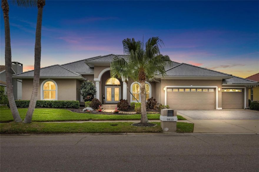 Exceptional waterfront living meets elevated smart-home luxury in this beautifully updated canal-front residence in Tampa’s premier, gated boating community of Bayport. Offering 3,459 square feet, this spacious home features 4 bedrooms, a dedicated office, and 3 full bathrooms, all enhanced by soaring 12-foot ceilings and brand-new luxury vinyl flooring installed in 2024. Designed for both everyday comfort and effortless entertaining, the property blends refined interior upgrades with resort-style outdoor living and outstanding boating access. The heart of the home is a fully updated chef’s kitchen showcasing a dramatic double-island layout with stunning quartz waterfall countertops. Premium appliances include Wolf built-in double ovens, a 48-inch Sub-Zero refrigerator, a 36-inch Wolf induction cooktop with stainless vent hood and pot filler, Cove dishwasher, Sharp built-in microwave, and a Zephyr dual-door wine fridge. Custom features such as 42-inch cabinetry, mosaic tile backsplash, and built-in pantry storage with pull-out drawers complete the space. The private primary suite offers a luxurious retreat with a spacious sitting area, spa-style ensuite bath featuring a quartz double vanity with LED mirrors, freestanding soaking tub, walk-in shower, TOTO toilet, and three walk-in closets. Additional highlights include plantation shutters on the front-facing windows and an oversized laundry room with quartz folding counters, extensive shelving, and space for an additional refrigerator. Smart-home technology elevates daily living with a Savant whole-home automation system controlling lighting, climate, music, and video, complemented by Ring security cameras and centralized technology infrastructure. Whole-home audio includes 10 premium speakers extending through interior spaces and the patio. Outdoor living rivals a private resort with a screened lanai, expansive entertaining deck finished with Azek Trex decking and rails (2019), misting system and a heated saltwater pool and spillover spa featuring a 2022 variable-speed pump and WiFi-enabled heater. Major exterior upgrades include a tile roof, gutters, and pool cage (2016), high-impact windows (2017–2018), and HVAC systems replaced in 2019. Boaters will appreciate the 16,000-pound lift installed in 2021, complete with remote control, low-voltage lighting, and aluminum walkway. The deep freshwater/brackish canal system connects to a private HOA lock/lift system accommodating boats up to 25,000 pounds, providing one-touch access to Upper Tampa Bay with convenient routes toward Tampa or Safety Harbor. All waterways are designated no-wake zones. Additional features include a climate-controlled 3-car garage with epoxy floors and built-in cabinetry. Notably, the home experienced no flooding or storm damage from past hurricanes. Community amenities include 24-hour gated security, four parks, two playgrounds, tennis, pickleball and basketball courts, and two dog parks. Residents may also join the Bayport Yacht Club which is the community social club, offering social events, fishing tournaments, boat parades, and more. Ideally located just minutes from Rocky Point and approximately 10–15 minutes to Tampa International Airport, this home delivers luxury waterfront living with unmatched convenience.