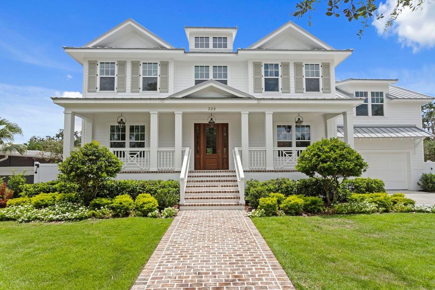 Completed, One-of-a-Kind, Canopy Signature Home Built to the Highest FEMA and Florida Building Code Standards.  Located on Higher Ground in Snell Isle with No Flood Damage from Hurricane Milton - Including No Water in the Swimming Pool. Positioned on a Large (80' x 110') Interior Lot Directly Across the Street from the Gentle Breezes of Smacks Bayou, This Single Family Residence Offers 4,101 SF of Living Space Spread Across 5 Bedrooms (Including the Bonus Room), 4-1/2 Bathrooms, Versatile Bonus Room Over Garage with Wet Bar that Can be Used for Children's Play Room, Movie Room, Entertaining Space or as the 5th Bedroom, Study, Mudroom and Even a Scullery Fit for the Entertainer! No Expense has Been Spared with this New Build Which Boasts a Designer Pool & Hot Tub, Oversized Two(2) Car Garage, Metal Roof, Luxury Kitchen Appliances (Including a Lacanche Range, Custom Panel Thermador French Door Refrigerator, Sharp Microwave Drawer, Two (2) Bosch Dishwashers, Wine Cooler and Avallon Beverage Center), Gas Fireplace, Hardie Plank Siding, Impact Resistant Windows, 10' Ceilings on the Main Level & 9' Ceilings on the 2nd Level, Dedicated Laundry Room on 2nd Level with Expansive Cabinetry, and Covered Front & Rear Porches. Thoughtfully Selected Finishes have been Hand Picked by Lauren Leitner Design, and Include the Following: White Oak Hardwood Flooring (Installed in Herringbone Pattern in the Foyer), Spacious Island with Marble Countertops, Marble Accented Range Hood, Marble Slab Backsplash, Designer Lighting & Plumbing Fixtures, Apron Kitchen & Laundry Sink, Designer Hardware, Gas Tankless Water Heater, Gas Front Porch Lanterns, Tongue & Groove Ceilings in Select Locations, Millwork Upgrades Throughout, Linen & Grasscloth Wallpaper in Select Locations and So Much More. The Spacious, Master Suite is a True Retreat, and Offers a Large Walk-In Closet ($15k Closet Allowance Extended to Buyer for Custom Build-Out), Double Sink Vanity, Free-Standing Tub and Walk-In Shower. This Home is a True Show-Stopper, and Will be a Great Addition to this Beautiful Location. Only Minutes to Booming Downtown St. Petersburg, I-275, Tampa and the Gulf Beaches Make this Property the Perfect Combination. Come and View This Home Today and Move In Right Away!