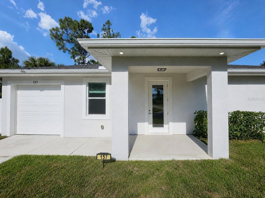 One or more photo(s) has been virtually staged. $10,000 SELLER CONCESSION — Gorgeous 2021-built home in Twin Lakes Estates offering MODERN FINISHES, EVERYDAY COMFORT, NO HOA FEES, NO CDD, and located OUTSIDE OF A FLOOD ZONE for added peace of mind with NO REQUIRED FLOOD INSURANCE. From the moment you walk in, the home feels bright, open, and inviting with a seamless layout connecting the kitchen, dining, and living areas, perfect for both daily living and entertaining. Features include TRAY CEILINGS, RECESSED LIGHTING, LUXURY VINYL FLOORING, QUARTZ COUNTERTOPS, SOFT-CLOSE WOOD CABINETRY, and MOEN FIXTURES throughout. The beautifully designed kitchen showcases STAINLESS STEEL APPLIANCES, a sleek tile backsplash, pendant lighting, and a large bar-style counter. The spacious primary suite offers a WALK-IN CLOSET and a spa-like bathroom with CUSTOM TILE WORK and a FRAMELESS GLASS SHOWER, while the guest bedroom also includes a walk-in closet and an upgraded tiled tub/shower combination in the guest bath. Additional upgrades include IMPACT-RESISTANT WINDOWS AND DOORS, a SEPARATE LAUNDRY ROOM, SOFFIT LIGHTING, and SEAMLESS GUTTERS around the home. Step outside to a FULLY FENCED PRIVATE BACKYARD 6FT ALLUMINUM with mature trees creating a peaceful setting, plus an EXTRA STORAGE SHED in excellent condition for added convenience. This home is equipped with an ADT security system featuring door and window sensors connected to a touchscreen control panel installed in the living room. The current setup does not include additional cameras; however, exterior cameras can be added at the buyer’s expense if desired. The system is not currently active, but the existing equipment can be utilized and activated by the new owner under their own account for added convenience and security. Centrally located near shopping, dining, and Southwest Florida International Airport, this MOVE-IN READY home offers the perfect blend of newer construction, privacy, upgrades, and location.