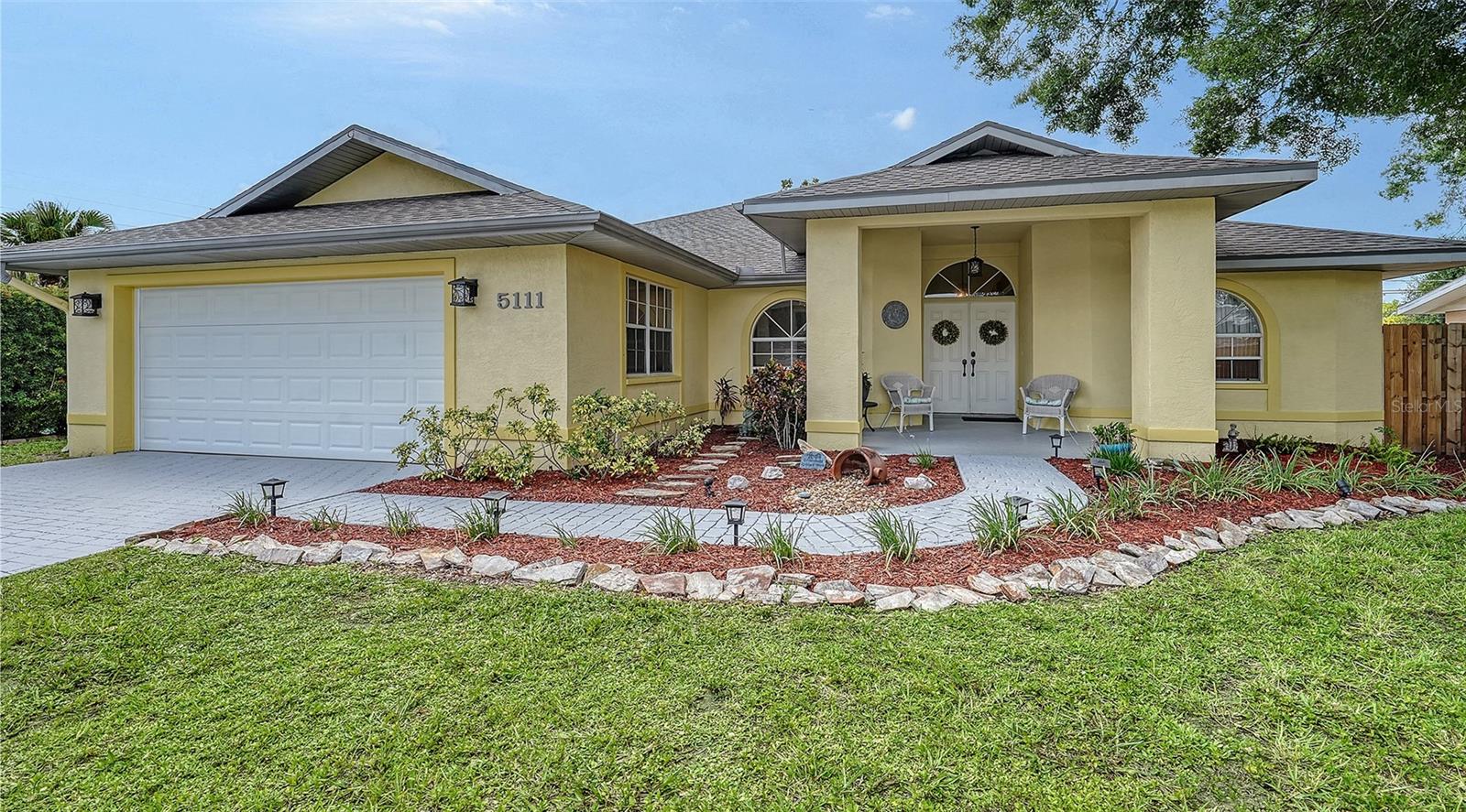 Beautifully maintained 3-bedroom, 2-bath home with a versatile office/den in a quiet, established neighborhood with no CDD fees and no HOA. This light-filled, open-concept layout features tile and laminate flooring throughout main living areas, a spacious kitchen, split-bedroom floor plan, and a generous primary suite with walk-in closet and en-suite bath. Recent upgrades include a new roof (Dec 2024), new A/C system (Nov 2022), and a new fully fenced backyard (Dec 2024). The outdoor space is a true oasis, showcasing a large screened-in pool with a waterfall aquascape and a covered lanai—perfect for relaxing or entertaining. Conveniently located just minutes from downtown Bradenton’s shops, dining, and riverfront events, and a short drive to the beaches of Anna Maria Island. Enjoy the best of Florida living with privacy, comfort, and prime location.