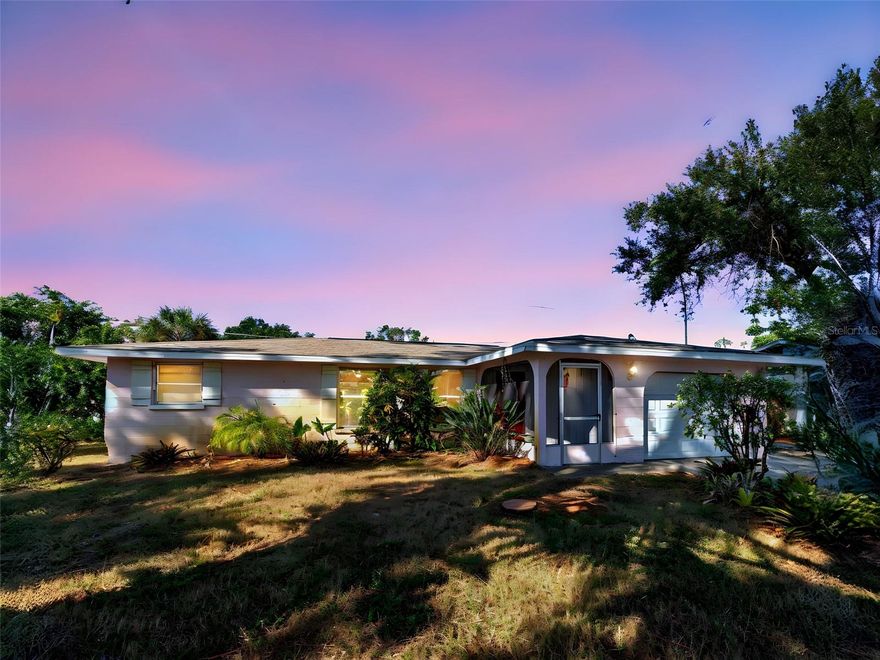 Short Sale. PRIVATE BEACH VIA FERRY!!! Adorable 2/2 home surrounded by beautiful, mature landscaping.... Lovely air-conditioned Florida room (needs new carpet), one car garage, partially fenced yard. This home is about a 5 minute drive from Manasota Beach (1.9 miles). Shopping is also minutes away. A ferry will take you to a private beach (anual pass purchase required). SEASONAL RENTALS ALLOWED (30 day minimum). This home is move in ready, but could use some updating and cosmetic repairs. Bank approval needed for short sale.