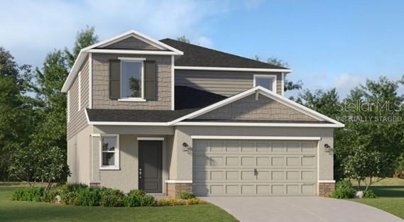 One or more photo(s) has been virtually staged. Under Construction. This two-story Georgia will definitely be on your mind… This beauty highlights a modern open layout, seamlessly integrating a first-floor kitchen with a central island, a dining room and a welcoming family room with patio access. On the same level is a private owner's suite with an attached bathroom. Situated upstairs is a versatile loft for additional shared living space and four secondary bedrooms to provide restful retreats to family members and guests alike. Crosswinds is an amenity-rich masterplan community of new single-family homes, located in Haines City. Amenities include: a resort style pool, clubhouse, dog park, walking trails, basketball court and soccer field. Close to major roads, parks, Advent Health Heart of Florida, restaurants, shopping.