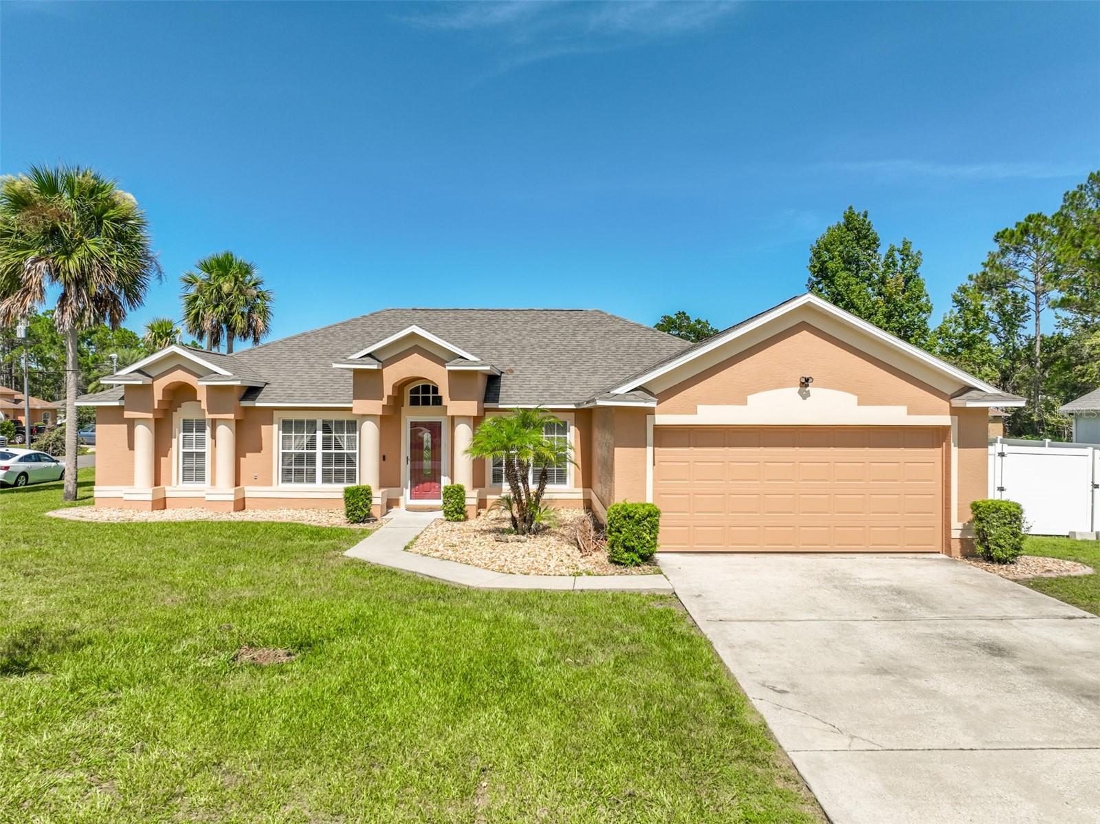 Welcome to this beautifully updated 2,200 square-foot home situated on a desirable CORNER LOT. This property offers the perfect blend of comfort, style, and outdoor living. Step Inside, you’ll find a bright and open floor plan with generous living spaces. Features laminate and tile floors in the main areas, carpet in the bedrooms, New fixtures, New thermostat, A/C 2018, Roof 2021 and plenty of natural light throughout. Outside features your own private oasis featuring a LARGE screened-in pool enclosure—ideal for entertaining, relaxing, or enjoying year-round Florida living. The yard is fully fenced in with PVC fencing. The saltwater pool has a BRAND NEW salt system. The oversized yard offers endless possibilities, from gardening to play areas or even future expansion. The exterior also offers a large shed, a privacy wall pool side, paver patio outside the screen room, a child gate for the pool and patio access from the primary bedroom, living room and interior bathroom.
Extras's include: a walk-in shower. Exterior and interior has been FRESHLY PAINTED. Termite bond that is transferable to the new owners. Bathroom access to the pool area.
With its prime location, updated features, and impressive outdoor space, this home is a rare find. Schedule your showing today!
