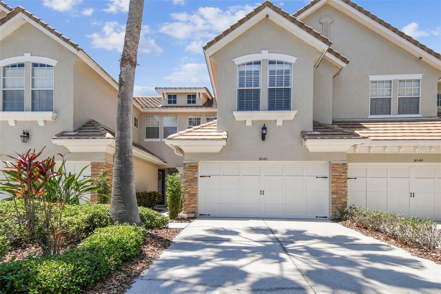 NEW ROOF COMING SOON! Maintenance Free Living in Waterchase! This spacious, Open Floor Plan Townhouse comes well-appointed with 3 bedrooms, 2.5 baths and a 2 car garage! Nice, bright and filled with natural light, the Water View welcomes you as you enter the home. The kitchen has been upgraded with granite countertops, NEWLY Painted cabinets, and new modern hardware! Enjoy quiet evenings in your living room as you can escape outside to the covered patio with fenced in back yard and a wonderful pond view. Don’t miss the NEW PRIMARY BATH, Light Fixtures, Crown Molding, and Plantation Shutters throughout the home. The spacious master bedroom has two walk in closets, tray ceiling, dual vanities with NEW GRANITE counters, and soaker tub, all with new plumbing and valves. The flex space/media room at the top of the stairs can be a great office or study area! The 2 other bedrooms are generous in size with large closets and share an updated bathroom. Waterchase is a 24hr Guard Gated, Resort-style community with amazing amenities that include the community clubhouse with many resident activities, Kiddie pool with 2 story water slide, lap pool, fitness center, tennis courts, pickle ball, basketball courts, and a community field and playground. Perfect location with top rated schools that is convenient to Tampa Airport, shopping malls, veterans expressway, St Pete, Clearwater and all your favorite beaches! Bring an offer on this nicely updated townhouse!!!