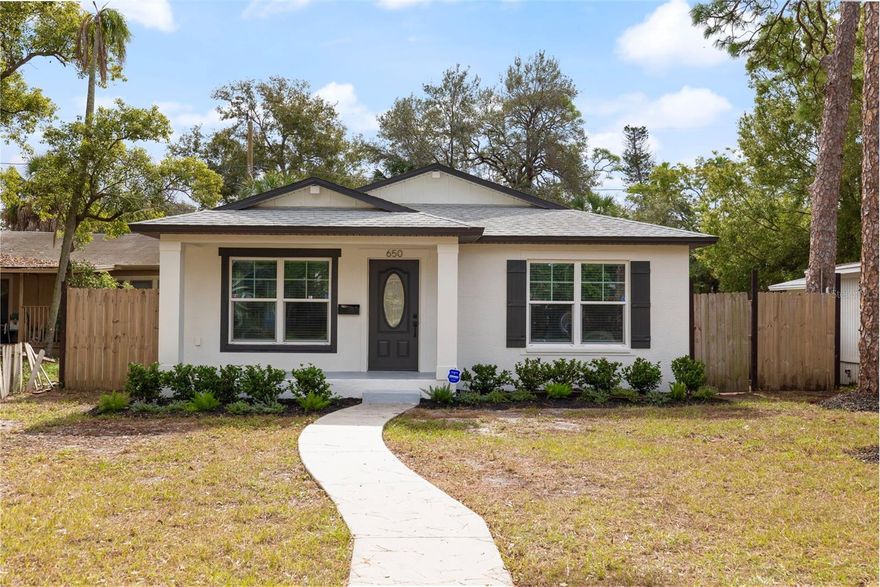 Welcome to this charming South St. Petersburg home. Featuring 4 bedrooms, and 2 bathrooms this home is newly remodeled including new luxury vinyl plank floors, updated lighting, and new Quartz kitchen countertops. Immediately upon stepping into this home, you’re greeted by an open-concept living and dining room and kitchen. The kitchen features modern flat panel cabinets, a large eat-in island, and stainless steel appliances. All new interior and exterior paint along with the large impact windows make this home feel spacious and bright, flooded by natural light. Both bathrooms have been updated with new vanities, mirrors, lighting, and faucets. Don’t miss your opportunity to see this charming home, a short drive from everything the city of St. Petersburg has to offer!