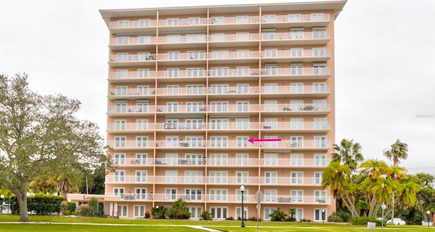 Beautiful view for an affordable price! Take a look at this one bedroom, one bathroom fifth floor condo at The Landmark.  First, fall in love the convenient location close to Halifax Yacht Club, Halifax Harbor Marina, City Island Park, restaurants and more! The Landmark has had major renovations completed including new elevators, exterior concrete restoration and paint, new balconies and railings and new roof! Next, fall in love with the direct view of the river from the living room through updated French doors. Efficient kitchen has good storage.  Bathroom has been updated with standing shower and glass shower door. Laundry hookup in condo! Bedroom has French doors leading to the balcony as well. Custom made shelving in master bedroom and display shelf in living room adds to the charm of this condo. There is extra storage right outside the condo’s door – great for seasonal item storage, pool toys and bikes. Pull your car into the ASSIGNED ONE CAR GARAGE with electric opener or use for more storage. ;Water: City