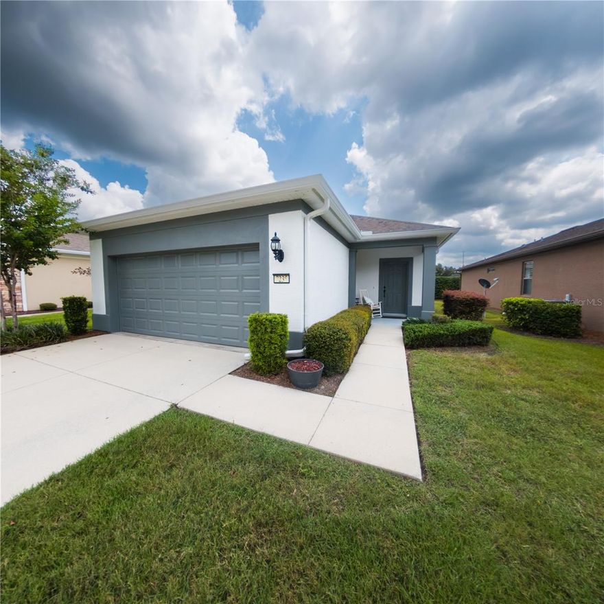 Short- or Long-Term rental available! Furnished. The Stone Creek resort style community for Seniors of 55+ offers many amenities. Enjoy golf courses and golf cart trails, tennis, pickleball, basketball courts, fitness center, game rooms, outdoor and indoor swimming pools (two heated Olympic-size swimming pools), two jacuzzi and a Turkish steam room. Year-round social events and activities too. This Mariposa floor-plan home is perfect for a couple looking for a smaller footprint with big style and big amenities. This home has a large eat in kitchen, granite, tiled backsplash, stainless steel upgraded appliances, staggered cabinets and a large sliding door that lets the light pour in. Great room is spacious with 2 bedrooms and 2 full baths. Laundry room has cabinets and washer/dryer. Large garage with finished floor, full screen door allowing a cooler space for your hobbies. Energy package on home, ceiling speakers in great room and lanai. If you are interested in something that is ready today with beautiful furnishings, a golf cart and a peaceful backyard with a tree line come take a good look at this lovely home. Convenient location to everything: shopping, restaurants, medical, nature and parks, and the World Equestrian Center of Ocala, arts and theater. Nearby Attractions include the Silver Springs State Park with glass-bottom boat tours, Silver Glen Springs & Juniper Springs, Salt Springs, Sholom Park with a Japanese Zen Garden plus many other nature parks. Santos Trails with paved bike trails, Historic downtown Ocala & Appleton Museum of Art and Civic Theater. For easy travel you can access major airports and ports from Ocala. Ocala International Airport (about 7 mi.), Orlando International Airport (about 90 mi.), Tampa International Airport (about 100 mi.), Miami Airport (about 300 mi.) and Gainesville Regional Airport. 24-hour guard gate. Furnished. No Smoking. Minimum 6 Months lease. Pets with approval.