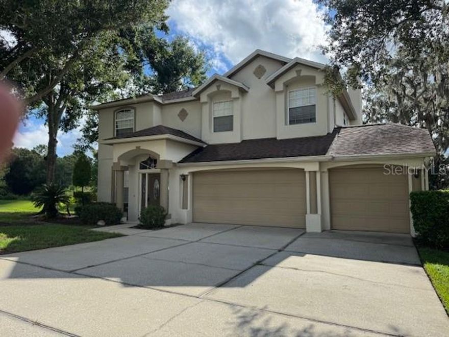 Amazing Waterfront Home located in the charming Woodbridge Lakes Community.  Large Oak trees provide shade and rear patio provides scenic view of Lake Dawson and Timacuan Golf Course.  No Sellers Disclosure.  Seller is making no warranties or representations of property condition.  Room dimensions are approximate.