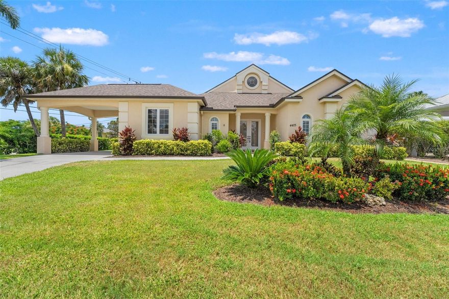 Fantastic Ranch living in beautiful Inlets Community. Completely updated offering 3 bedrooms, 3 bathrooms, open concept living. All home furnishing are included. Gourmet kitchen with seamless transition to the screened in patio. The Gourmet kitchen features Quartz countertops, upscale cabinetry, updated tile backsplash, new stainless appliances, a gas range & bar seating. The Primary ensuite offers spacious living with 2 walk in closets, dual vanity, & walk-in shower/ water closet. Sliding doors to the screened patio with views of the canal and private yard. Custom closets throughout all rooms & bedrooms. 3 sets of sliding doors enter to the screened patio. This home is packed with upgrades: New roof and gutters. Entire house renovated and includes upgraded fixtures & chandeliers.  Fresh paint inside and out, paint, hardy and lush tropical landscaping. Double attached 2 car garage with half bath opening to the spacious yard including freshwater boat dock on the canal with access to Manatee River and Gulf. Porte Cochere included with plenty of additional driveway space. Freshwater canal with space to have your boat anywhere between 24-28 feet. Located near downtown Bradenton shopping just one exit from Lakewood Ranch, restaurants and nightlife. A short drive to beautiful Anna Maria Island and Bradenton Beaches. Local Airports within a 20 minutes to SRQ International Airport, 35 to 60 minutes to St Pete-Clearwater International, and Tampa International Airports. This home situated in the Inlets on one of the neighborhood’s best streets, no CDD, low HOA, and low flood insurance ($1700 per year only). This home offers unmatched convenience, minutes from I-75. Community also offers tennis courts, a waterfront park, nature trails, kayak launch, and playground & more!.