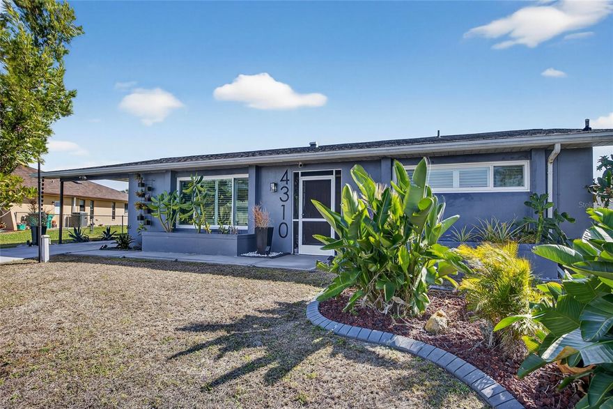 QUICK WATER ACCESS! Updated 2 bedroom, 2 bath waterfront home in popular boating section of Port Charlotte! 80’ of waterfrontage with powerboat access to Charlotte Harbor leading to the Gulf! A private dock is included to enjoy fishing, boating, wildlife and water views. This charming home features a light and bright floor plan offering large windows with plantation shutters, neutral décor to complement any color scheme, laminate flooring in main living areas and flexible layout including living room and spacious family room. Off the family room sits versatile inside utility with plenty of room for office space.  Stylish kitchen features butcher block counters, tile backsplash, stainless appliances and closet pantry. Primary suite offers updated jack n’ jill bath with subway tiled walk-in shower plus there is a separate updated full hall bath for guests. Step outside to a large backyard with a ton of potential and room for a pool. Entertain family and friends on the outdoor patio plus the fenced yard gives furry friends a place to roam. Large outdoor shed provides plenty of room to store your supplies and outdoor toys. New roof in 2023, impact windows and slider plus Smart Tech system including Nest thermostat, video doorbell, security cameras and flood lights provide peace of mind. Additional notable updates and features include tankless hot water heater, Waterdrop Reverse Osmosis Water System, overhead PEX plumbing installed in 2023, new electrical panel in 2021 and nicely landscaped exterior. Quiet neighborhood close to restaurants, shopping, schools, Port Charlotte Beach Park, Charlotte Harbor and just a short ride over the bridge to downtown historic Punta Gorda with award winning fishing and boating, beautiful parks, community events and entertainment. Don’t miss the opportunity to make this your new Florida retreat or permanent home! Schedule your private showing today!