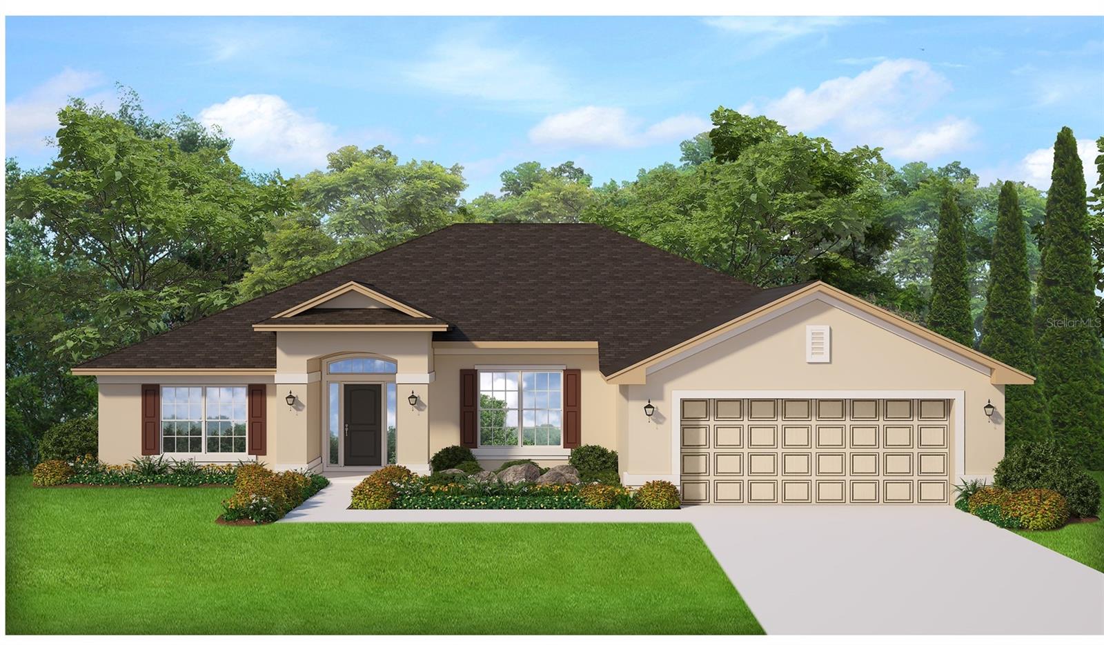 Under Construction. Brand New Block Home construction. Estimated completion Feb/Mar barring any unforeseen setbacks in materials or labor. Spacious split and open floorplan. House has a formal living room complete with glass double doors ideal for a home office, craft room, den or playroom. You will love the additional height of the tray ceiling complete with crown molding in the master bedroom. Large 5' tiled shower in the master bath in lieu of a garden tub, upgraded cabinets throughout, stainless appliances, mini-blind insert in rear doors to covered patio. Tile flooring in all areas except the bedrooms, TAEXX in-wall pest control system. Builder Warranty! Closing costs paid when using Seller Approved lenders. Elevation photo is rendering and used for illustration purposes only. INTERIOR PHOTOS are the same floorplan in different home just for reference of potential finished product. Colors and options WILL vary.