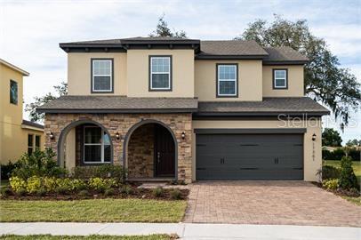 Beautiful. This large open floor plan has 4 Bedrooms and 2.5 Bathrooms with 2,931 sq ft.
First floor has a open front room that could be used as a formal dining or a office/den. Kitchen has granite counter and stainless steel appliances open to the family room. Large flex room opens from the family room at the back of the home. Half guest bathroom and laundry room.
Leading to a covered lanai with pavers.
All four bedrooms upstairs master has a walking shower and double vanity.
2 car garage. Lawn care included in the rent.