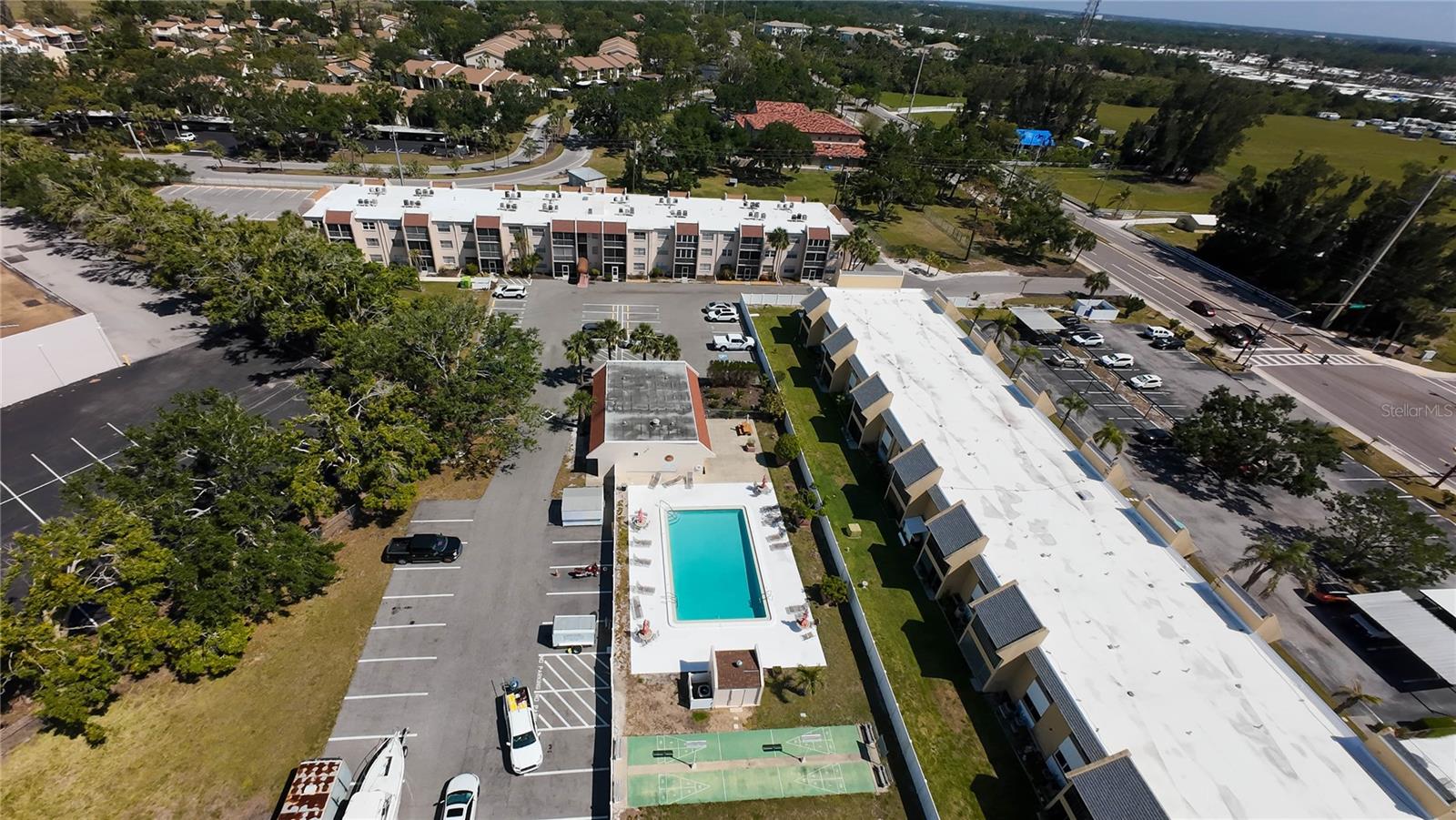 Welcome to Las Palmas, a warm and friendly 55+ community in the heart of beautiful Venice, Florida! This 1-bedroom, 1-bath condo offers a great opportunity to create your own cozy retreat just minutes from Downtown Venice. The home is being sold furnished, providing a convenient starting point for your Florida lifestyle.
Enjoy peaceful mornings on the screened lanai, and take advantage of the efficient kitchen layout that’s perfect for everyday living. A shared laundry room is located just down the hall and includes complimentary washer and dryer access.
You’ll have a marked parking space right outside the building, along with plenty of guest parking and an additional area for your boat or RV. Community amenities include a large heated pool, shuffleboard courts, and a welcoming clubhouse—perfect for social events and connecting with neighbors.
Located near Historic Downtown Venice, you’ll be close to boutique shopping, restaurants, beauty services, and exciting events like the Wine & Cheese Festival, Shark Tooth Festival, and the Venice Holiday Parade. Venice and Nokomis Beaches are nearby for days in the sun or legendary shark tooth hunting. Plus, the Legacy Trail and Venetian Waterway Park offer miles of scenic walking, biking, and running.
Whether you're searching for a seasonal getaway or a future full-time home, this condo is a fantastic opportunity to enjoy all that Venice has to offer.