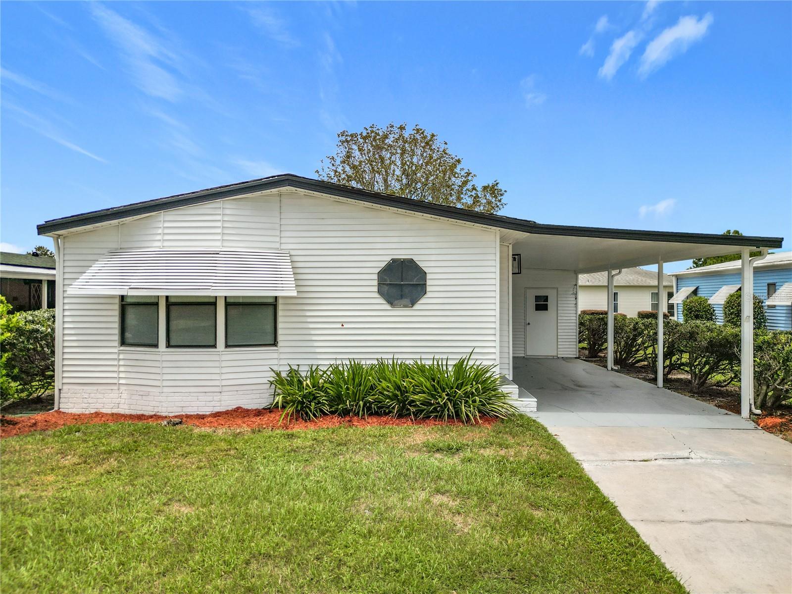Home Sweet Home in Pennbrook Fairways!
Welcome to Pennbrook Fairways — a beautiful, gated 55+ community with 24/7 security and a well-maintained golf course. This newly remodeled mobile home is move-in ready, featuring fresh interior and exterior paint, stunning laminate wood flooring throughout, and an updated kitchen with gorgeous cabinetry, granite countertops, and Brand-New stainless steel appliances. Enjoy your evenings in your private screened porch. Both bathrooms are upgraded with elegant ceramic tile flooring. And a modern shower. Additional highlights include a Brand-New shingle roof, attached storage space, and a $255 monthly HOA fee that covers cable, internet, lawn care, and access to the guarded gate plus outstanding amenities.
Enjoy free boat and RV parking, complete with a dump and wash station. The community center offers a restaurant, hair salon, golf pro shop, puzzle room, and more. Golf enthusiasts will love the affordable greens fees for nine holes.
Located just minutes from The Villages, shopping, and restaurants, this home offers the perfect blend of comfort, convenience, and the true Florida lifestyle. Invite friends and family — there’s always something to enjoy here! All Measurements are Approximate. All Property data are pulled from Lake County property appraisal site. Title company is City Title
