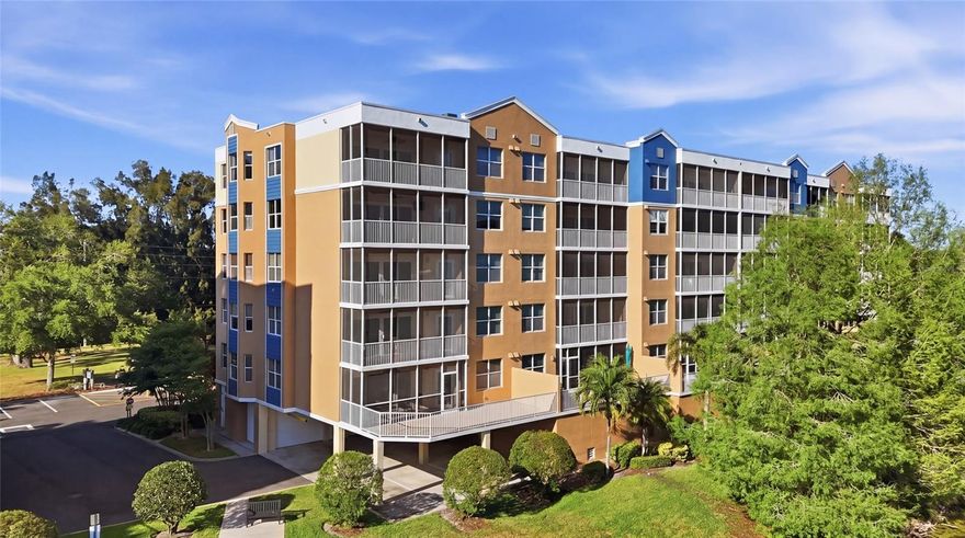 One or more photo(s) has been virtually staged. Welcome to effortless living in this beautifully maintained, maintenance-free corner condo in the heart of Largo! Offering 3 bedrooms, 2 bathrooms, and 1,836 sq ft, this spacious residence combines comfort, functionality, and serene views that are perfect for full-time living or a seasonal retreat. Step inside to a thoughtfully designed split-bedroom floor plan, providing privacy for both owners and guests. The open living and dining room combination creates an inviting space for entertaining. With its spacious layout, the eat-in kitchen features white shaker cabinets, granite countertops, stainless steel appliances, center island, and chic backsplash. This setting is ideal for relaxed morning meals or preparing your culinary work of art. One of the standout features is the expansive screened-in rear porch, ideal for enjoying Florida’s year-round sunshine, PLUS an additional balcony overlooking the peaceful pond and fountain. Your own private backdrop for unwinding at sunset. This unit also includes a deeded 1-car garage, a highly desirable feature not offered with every unit, adding both convenience and value. Enjoy peace of mind with these valuable upgrades; hurricane impact windows, a 2022 HVAC system, and a 2024 roof. The inside utility room, complete with a sink and washer/dryer, adds everyday convenience. You will love the easy access to shopping, dining, parks, golfing, and the Gulf beaches, all while enjoying the no-maintenance lifestyle this community provides. Enjoy one of the two pools, relaxing hot tub, and a clubhouse with full kitchen, lounge, and private meeting room. A lower HOA fee that includes internet, cable, water, sewer, trash, exterior maintenance, and elevator. If you’ve been looking for space, upgrades, and relaxed living, this one checks all the boxes. Schedule your private showing today!