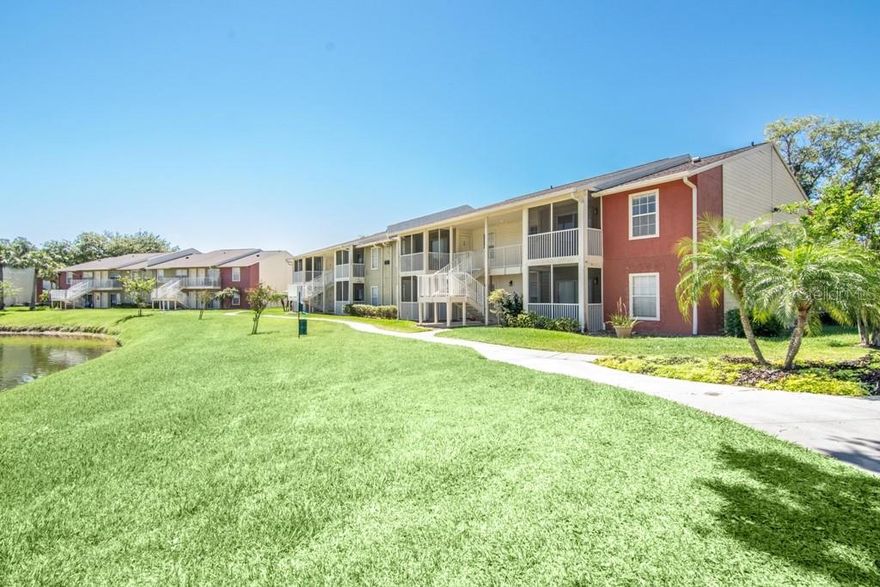 Beautiful 1 bedroom plus a den condo overlooking a 10 acre lake with water views from each main room! This floorplan has the most main living space available with the living room & den combo plus the largest kitchen layout (even bigger than the two bedrooms in the community). This unit has upgraded plank tiling throughout the home along with an updated bathroom. It's located on the second floor with no one above and it features a screened in porch that also overlooks the lake. Remote controlled fans in each room. This condo is located in a resort style community of Park Lake at Parsons with pool, lakeside gazebo, billiards room and tennis courts with a state of the art fitness center. Stainless steel appliances in the kitchen and a stackable washer and dryer in unit. 2 pet max, must be under 35lbs. Tenant occupied with lease through Nov 2026.