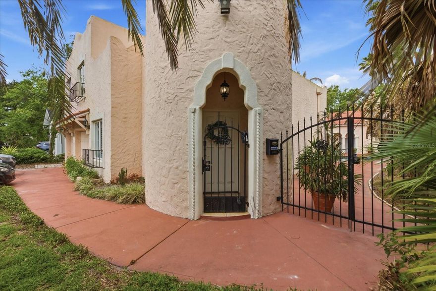 Step into a truly distinctive Mediterranean-inspired condo in the heart of College Park, where timeless architecture meets modern comfort. This rare two-residence community stands out with its brand new tiled roof, open floor plan, and a shared private courtyard pool—features seldom found in the area.

The 3 bedroom, 2 bathroom, 2,093 square foot front unit welcomes you with classic old-world character, beginning at a grand rotunda entry that opens into a spacious living room complete with a cozy wood-burning fireplace—ideal for both entertaining and everyday relaxation. The first floor has been refreshed with stylish luxury vinyl flooring, adding both durability and appeal.

The oversized kitchen is designed with functionality in mind, offering abundant cabinetry, new appliances, granite countertops, and a gas range—perfect for home chefs. Just steps away, the first-floor primary suite provides a peaceful retreat, featuring a newly upgraded primary walk in closet and direct access to a private patio overlooking the beautifully landscaped pool area.

A charming circular staircase leads to the second level, where you’ll find a second full bathroom and two symmetrical bedrooms. 

This home is packed with value, including a brand-new roof and updated electrical and plumbing systems, ensuring it’s truly move-in ready. Located within walking distance of local favorites like Dubsdread Golf Course and the shops and dining along Edgewater Drive, you’ll enjoy convenient access to everything College Park has to offer.

With its rare design, prime location, and thoughtful updates, this is a must-see property that won’t stay on the market for long.