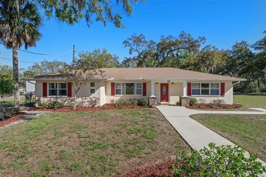 Stunning Waterfront Retreat On Over Half An Acre With Direct Access To Marsh Creek Leading To Tampa Bay! Tucked Away At The End Of A Quiet Dead-End Street With No Rear Neighbors, This One-Of-A-Kind Property Offers Privacy, Space, And True Florida Living. Situated On Over Half An Acre With Beautiful Mature Oaks And Lush Landscaping, Enjoy Breathtaking Views Of Marsh Creek Where You Can Kayak, Canoe, Or Fish Right From Your Own Backyard—With Manatees And Wildlife Frequently Seen. This Solidly Built Home Features All Block Construction, Including Interior Walls, Providing Exceptional Durability And Quiet Living. Inside, You’ll Find A Spacious And Functional Layout With Four Large Bedrooms, A Dedicated Office/Den, And An Optional Flex Space Perfect For A Gym, Playroom, Or Additional Bedroom. The Home Is Filled With Natural Light From Double Pane Windows And Showcases Stylish Arched Doorways, Crown Molding, And New LVP Flooring And Trim Installed In 2024. The Kitchen Is A Chef’s Dream With Solid Wood Cabinetry, 42-Inch Uppers, Stone Countertops, Beautiful Tile Backsplash Extending To The Ceiling, Stainless Steel Appliances, Built-In Microwave And Oven, Range Top With Gourmet Hood, And A Large Island With Extra Storage. The Primary Suite Features A Beautifully Updated Bathroom Completed In December 2024, Offering A Walk-In Tile Shower With Glass Doors, Built-In Seating, And A New Vanity. The Guest Bathroom Includes Dual Sinks And A Tile Shower/Tub Combo. Major Updates Provide Peace Of Mind, Including A New A/C (2024), Roof (2017), And Updated Electrical, Plumbing, And Windows (2008), Along With Added Attic Insulation For Efficiency. Step Outside To Your Private Backyard Oasis Featuring A Pergola Sitting Area, Paver Walkways, Fire Pit With Seating Area, And A Large Fenced Yard Perfect For Entertaining Or Relaxing. A 10x20 Shed, RV Hookups (50 & 30 Amp), And Ample Space For Boats, Campers, And All Your Toys Make This Property Truly Unique. The Oversized Garage Features Epoxy Floors, Laundry Area, Rear Access Door, And Additional Storage. A Large Circular Driveway Provides Plenty Of Parking And Enhances The Home’s Impressive Curb Appeal With Stone Accented Columns And Fresh Exterior Paint (2026). Conveniently Located Just Minutes To I-75 And US-41, With Easy Access To Boat Ramps, Parks, Beaches, And Tampa, This Property Offers The Perfect Balance Of Seclusion And Accessibility. No HOA, No CDD—Bring Your Boats, RVs, And Enjoy The Ultimate Florida Lifestyle!