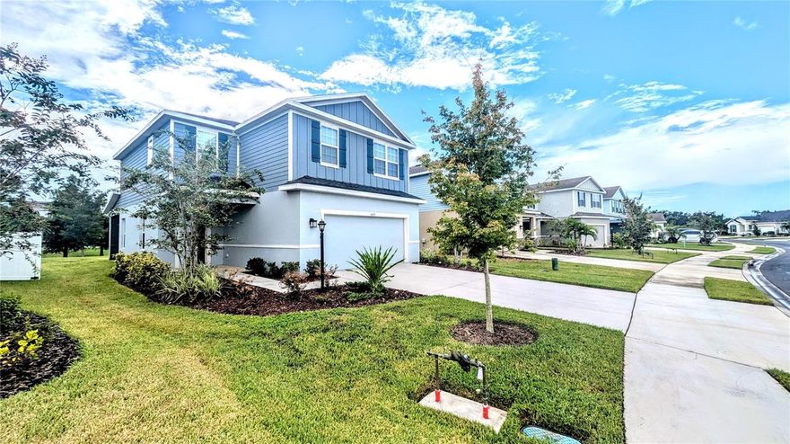 Annual unfurnished nearly new construction in the gated community of Moss Creek. This home features 4 bedrooms, 2½ bathrooms, and an upstairs loft area perfect for a den or office. Plenty of natural light fills the open space, ideal for family time and entertaining. The kitchen boasts solid wooden cabinetry, slab granite countertops with a breakfast bar, a large pantry, and stainless steel appliances. It is adjacent to the dining room and living room. All bedrooms are upstairs. The spacious master bedroom includes HIS and HER closets, an en suite bathroom with dual sinks, a walk-in shower, a water closet, and a closet with a window. The master overlooks the lake. There are three additional bedrooms, a loft, another bathroom, and a laundry area with full-size machines on this floor. The screened, covered lanai off the living room is large and offers lake views. The property also includes a 2-car garage. Enjoy relaxing by the pool and socializing in the community clubhouse. This location is very convenient to shopping, dining, a nearby park across the street, the library, and is close to I-75, the airport, downtown Sarasota, and the beach. Renters insurance is required. CALL NOW! Note: This community is governed by a homeowners' association. Approval may include an application, background screening, fees, and an approval process. Contact the agent for details.