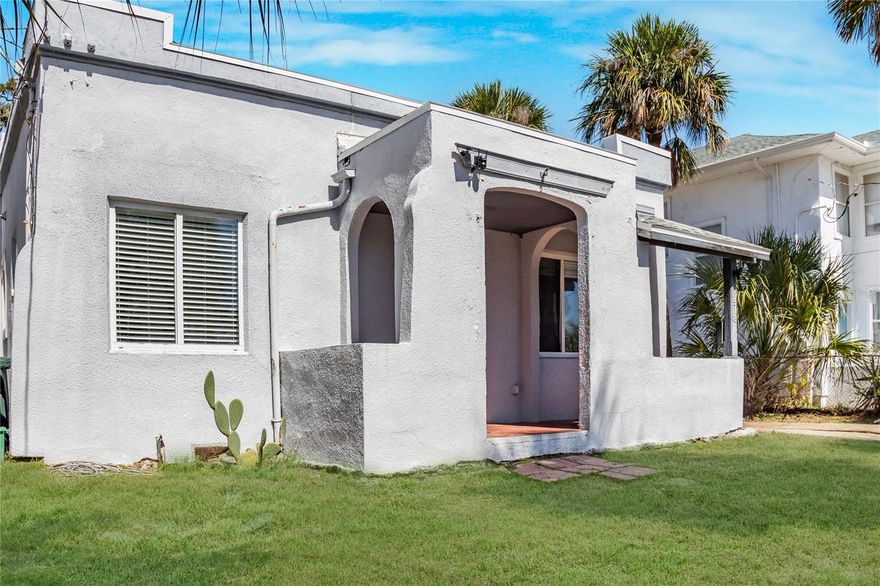 Discover coastal charm in this updated 3BR/2BA cottage—1,288 sq ft with off-street parking and private yard, steps from Daytona's beaches for ocean breezes and A1A vibes. Nestled amid palm-lined streets, bike to the shore, savor fresh seafood, and feel speedway energy from your peaceful retreat. Highlights include a bright airy living room anchored by a fireplace, eat-in kitchen with easy yard access, separate laundry room, cozy layout, plus key upgrades—a ROOF (2025), and HVAC (2018).