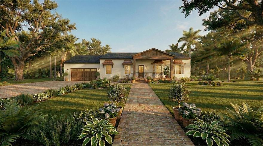 Pre-Construction. To be built. 1+ Acre. NO HOA. A-1 zoning. Permit ready new construction in Parrish.

Private 1+ acre homesite just off 675 with room for your toys, animals, and lifestyle. Permit approved and ready to build with vaulted ceilings, skylights, and full customization options.

1,864 sqft living. 3,180 total under roof. Extra large 2 car garage. Covered back porch. Planned pool and outdoor living space.

Vaulted ceilings with skylights in main living area. 10 foot ceilings and 8 foot doors throughout.

Fully poured CMU block construction and PGT impact windows for strong, hurricane resistant construction.

Open concept layout with electric fireplace. Eat in kitchen with stainless appliances.

Split floor plan with private primary suite, walk in closet with safe door, curbless shower, and dual vanities. Three additional bedrooms.

8x16 storage shed included. Septic and county water.

Potential for ADU, guest house, workshop, or additional structures, subject to county approval.

Flood zone AE is minimal with front portion in X. Home elevated approximately 4 feet above minimum. Topography survey available. Buyer to verify.

Conveniently located just off County Road 675 near shopping, dining, and everyday amenities.

Offered at $925,000 based on current design and finish level. Buyers may select finishes. Pricing subject to change. Estimated completion 6 to 8 months from financing approval.

Home is to be constructed. Features, pricing, and timeline subject to change.

AI generated images are used to illustrate intended design. Final specifications and materials subject to change.

Listing agent is owner and builder. Contact for plans and options.

Offers must include proof of funds or pre approval for construction financing. Buyer responsible for financing. Preferred lender available. Closing cost assistance offered with preferred lender, however buyers may choose their own.