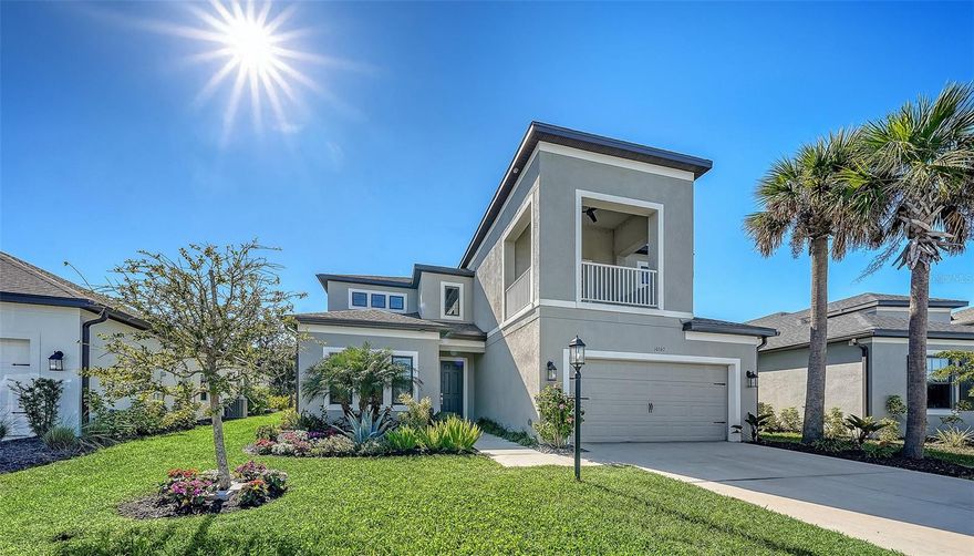 Sarasota, FL ~ The Skye Ranch Community ~ Private Preserve / Lake View Lot ~ 3,500 SF+ Living Space ~ 5 Bedrooms ~ Expansive Outdoor  Living & Pool Area ~ Backyard Pet Fencing ~ Features Upstairs Loft Area ~ Community Area 1,000+ Acres ~ 25,000 SF Community Center! A stunning two-story home in the gated Skye Ranch community filled with natural light and thoughtfully designed living-spaces. This property has a wonderful layout for both everyday living and entertaining. The main level features a den/living room, dining room and leads into the beautifully appointed kitchen. Featuring stainless steel appliances, farmhouse sink, a bright and serene breakfast nook and beautiful cabinetry throughout, the seamless design into the great room opens to the lanai and outdoor area. A fully caged saltwater pool with sundeck, a fully enclosed backyard and stunning landscaping create a truly tranquil experience looking out on the pond and preserve. The first floor has one bedroom that adjoins to the guest bath, and a mudroom that leads directly into the 2-car garage. At the top of the stairs is an expansive multi-use loft area. The primary suite has a private patio, and features an en-suite bathroom with dual vanities, water closet, soaking bathtub, glass enclosed shower and ample closet space. One upstairs bedroom has a bay window and private bathroom, and the remaining 2 bedrooms share a bathroom. Hardwood floors throughout, including bedrooms, with laundry room conveniently located upstairs. Within a short distance to the brand-new K-6th grade elementary school, with 7th and 8th grades being added in the next 2 years. Residents of Skye Ranch have an expansive included amenities center, The HUB, featuring a resort-style pool and spa, splash pad, fitness center, locker rooms, full indoor basketball court, rock climbing wall, and café. Outdoor recreation abounds with walking trails, dog parks, playgrounds, tennis, pickleball and more. Conveniently located east of I-75, enjoy the close-proximity world-renowned Siesta Key Beach and the shopping, dining, leisure activities, schools, cultural events and all that Sarasota has to deliver!
"SHOWING-TIME BUTTON HAS NOW BEEN ACTIVATED FOR ALL SHOWINGS!"