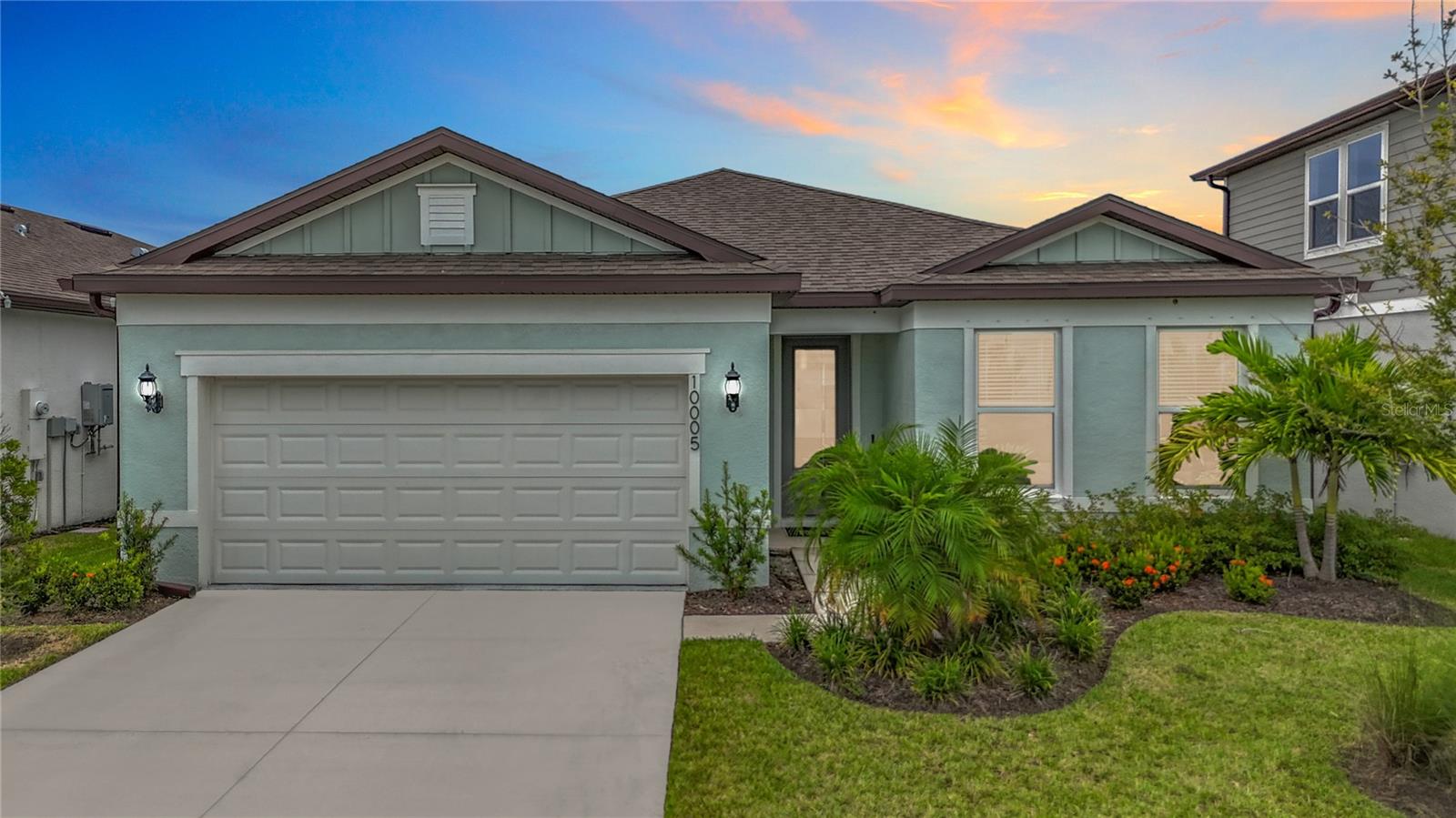One or more photo(s) has been virtually staged. Experience the best of modern Florida living in this 2024 residence, perfectly situated within the master-planned community of North River Ranch. Ideally located near I-75 and I-275, this address offers effortless access to the vibrant cities of Tampa, St. Pete, and Sarasota. Inside, the highly desired Mystique floor plan is crafted with both elegance and functionality in mind. The open-concept design features wood-look tile flooring throughout the main living areas, baths, and laundry room. The gourmet kitchen boasts a striking center island with a sleek single-bowl sink and designer faucet, ivory cabinetry, 3cm quartz countertops, a timeless 3"x12" tile backsplash, and premium Whirlpool stainless steel appliances. A spacious pantry and generously sized laundry room add everyday convenience. Additional upgrades include 8’ interior doors, a glass-insert front door, LED lighting, pendant prewiring, and Smart Home technology with video doorbell. At North River Ranch, residents enjoy resort-inspired amenities such as the Brightwood Pavilion clubhouse, sparkling resort-style pool, state-of-the-art fitness center, interactive game room, scenic trails, and thoughtfully designed Avid Fit stations, all complemented by parks and playgrounds. Designed as a single-level home, this residence blends sophistication, comfort, and accessibility, offering the perfect setting for both everyday living and long-term enjoyment. Act fast-don’t miss your opportunity to own a stunning home in one of Florida’s most desirable communities. Schedule a showing today!