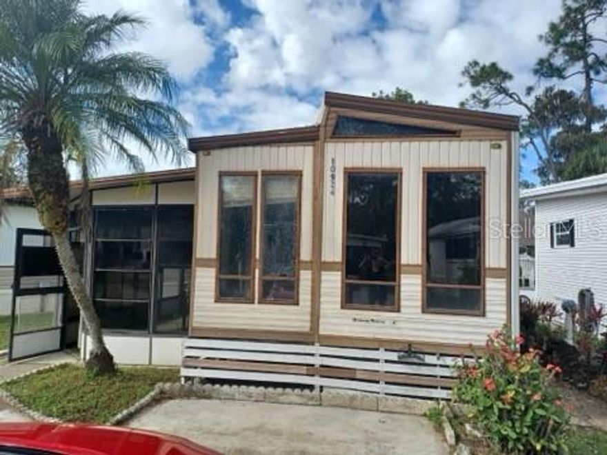 From the Moment you drive into this Community you will see how well kept the Grounds are. With over 100 Acres & 640 sites you will have access to 2 Tennis Courts, 2 Bocci Ball Courts, 8 Shuffleboard Courts, Swimming pool & Spa, 4 Horseshoe Courts & an 18 Hole Mini Golf Course with putters & Golf balls provided. Also you will find Nature Trails that extend along & over the Canal with Trails that have 8 Bridges for walking & will accomodate Golf carts. This Property is being sold AS-IS. Motivated Seller. HOA Fees are affordable & due every Quarter. The possibilities are endless so Bring us your Offer today. AS-IS SALE!!!. This is a 55+ Community