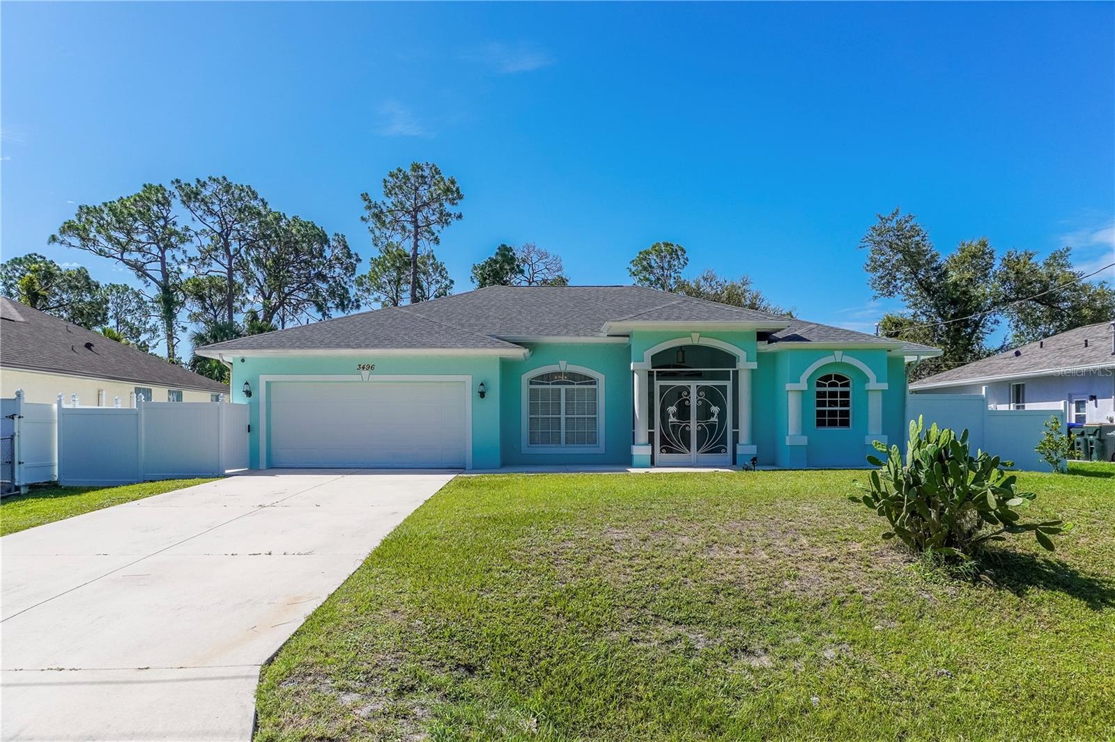 Don’t miss out on this amazing house! It’s super clean and has a great pool. It’s in a fantastic location—no flood zone and no HOA. You’re close to shopping, schools, and just a short drive to the best beaches in Florida!
You’ll love the covered front porch and the double doors as you enter. Inside, it has a bright open layout with 3 bedrooms, 2 bathrooms, and an OFFICE/DEN. The living room, family room, and kitchen have lovely ceilings, and there are lots of nice updates throughout.
The backyard is completely fenced for privacy. It has a big paved area and still has space for a garden. The heated pool is enclosed, and the lanai has some coverage.
Plus, there’s a shed in the backyard for extra storage and a kitchen area with a fridge in the garage for added convenience. The roof was replaced in 2021, so it’s in great shape!
Don’t wait—schedule your showing today!