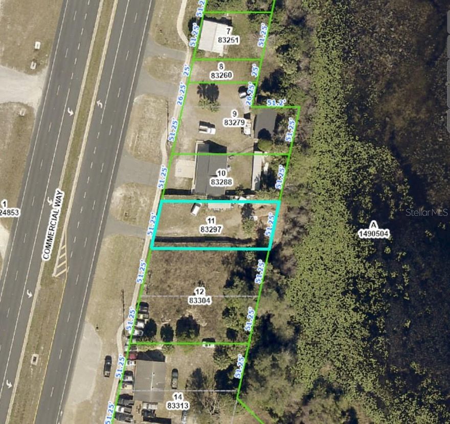 Lot located on East side of US19 (divided highway) just North of the traffic signal at The Heather / Country Road.  Zoned C-1.   Property is fenced and gated.  No flood zone.  Annual Average Daily Traffic Count is 25,383.