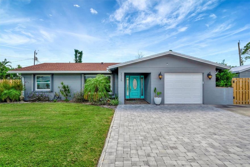 Enjoy the laid-back Florida lifestyle in this turnkey furnished South Venice POOL home on a rare triple lot! With plenty of room for your RV, boat, or extra vehicles, this 3-bedroom, 2-bathroom retreat has no HOA and sits in an X flood zone, so no flood insurance is required.

Step inside this coastal-inspired home and discover a bright, open floor plan designed for entertaining. The spacious living room flows effortlessly into the dining area and updated kitchen, featuring wood cabinetry, granite countertops, and newer appliances. Just beyond the hurricane-impact sliding doors, you’ll find your private oasis — a huge screened-in, heated saltwater pool with a covered lanai perfect for outdoor dining and relaxation.

The split floor plan offers privacy and comfort, with two guest bedrooms and a full bath on one side, and the primary suite on the other — complete with a walk-in closet, en-suite bath with walk-in shower, and direct access to the pool area.

Enjoy peace of mind with impact windows and doors, accordion shutters, a 2020 AC and ductwork replacement, newer pool heater, and a fully fenced backyard. A detached workshop with power adds even more versatility — ideal for storage, hobbies, or your tools and toys.

Ideally located within walking distance to Shamrock Park & Nature Center and just minutes from Downtown Venice, Gulf beaches, and the South Venice Boat Ramp & Ferry, where residents can access a private beach through an optional membership — this home truly captures the best of coastal Florida living.

Sold turnkey furnished — just bring your suitcase and start enjoying paradise!