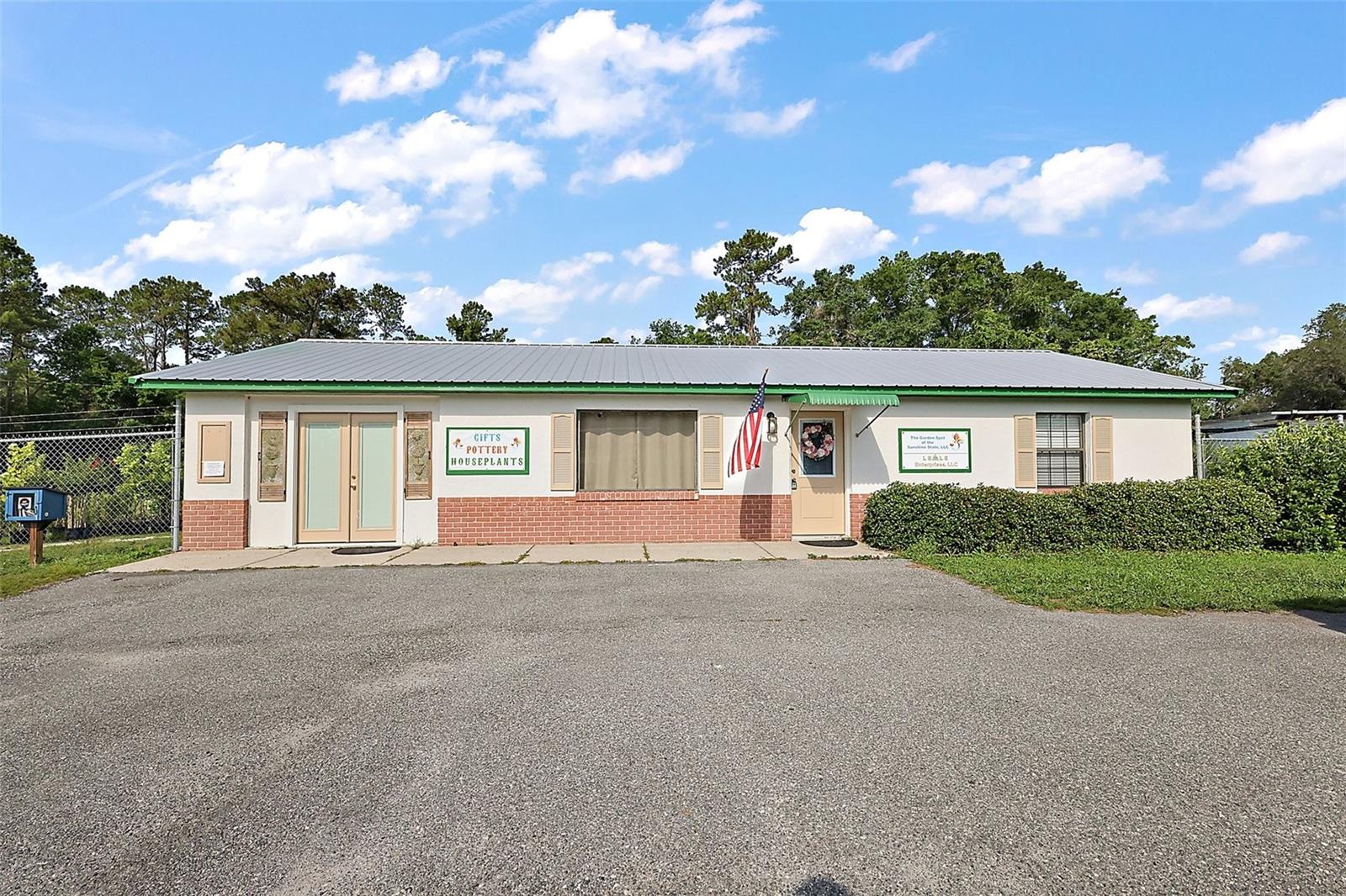 1300 sq ft building, fully rehabbed in 2024, on 1.84 Acres with 220ft of frontage on Hwy 441 / US 301 / Hwy 27, with B-4, B-5, and R-1 zoning, this property will accommodate any number of commercial applications. With an average traffic count of 29,000 cars daily, your business will get maximum exposure. Located just South of Ocala, and North of Belleview and The Villages, your business will be positioned for exceptional growth, as The Villages and Ocala were voted #1 and #4 fastest growing MSA's in the Country, percentage wise. The main building consists of 3 offices, a conference room, kitchen, and bathroom, and the second building provides 800 sq ft of garage, workshop, storage, etc. Newer metal roofs on both buildings.
