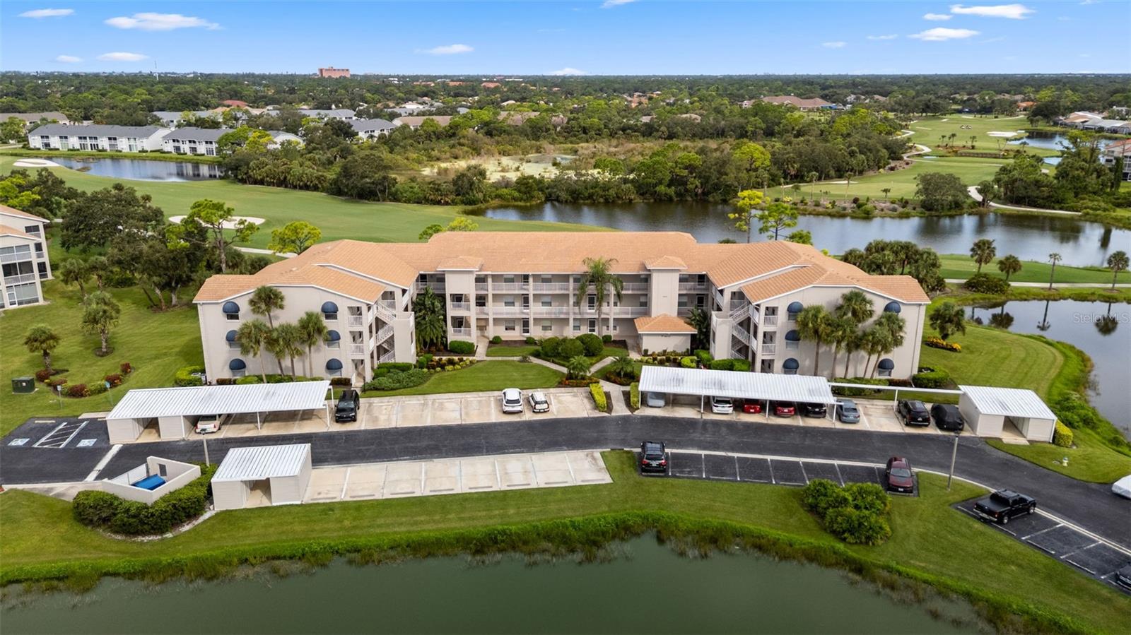 Turnkey-Furnished Condo with Golf & Water Views in Stoneybrook Golf & Country Club!
This beautifully updated 2BR/2BA condo offers sweeping golf course and tranquil water views from your private balcony. Enjoy a modern kitchen with granite countertops, a cozy breakfast nook, and in-unit laundry. The spacious living room and primary suite both open to the balcony. Primary bedroom features an ensuite bath and walk-in closet. Guest room has plantation shutters and generous closet space.
Stoneybrook’s gated, amenity-rich community includes a newly enhanced 18-hole golf course, 20,000 sq ft clubhouse with dining and bar, heated pool, fitness center, tennis, bocce, pro shop, and an active social calendar. Located near Siesta Key Beach, Legacy Trail, Costco, shopping, dining, and medical care. Golf course modernization fee paid in full by Seller. Ideal for golf lovers and active lifestyle seekers—schedule your private showing today!