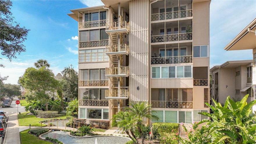 Discover your new downtown Winter Park ground-floor pied-à-terre. Two blocks from Park Avenue, the 1960s mid-century modern Whispering Waters Condominiums are a Winter Park landmark. 

Your remodeled end-unit studio features an updated open kitchen with plentiful wood cabinets, ceramic tile flooring throughout, new dual-pane windows, a stylish updated bathroom with a step-in shower, and wood built-ins in the living room. 

Open to the living room is a sleeping alcove that accommodates a queen-size bed. An additional 9’ by 6’ enclosed room could be used as a bedroom, an office, or a lounging space. 

With easy access from your new pad to both Interlachen Avenue and Morse Boulevard, your downtown Winter Park adventures await. 

Included is one assigned parking space in the secured underground garage, where you will also find a community laundry room.  

Enjoy mail and package delivery directly to your door. Electricity, gas, water, and sewer are included in your monthly condo fee for worry-free simplicity.

Community amenities include:

• Community swimming pool; 
• Lakeview social club room;
• Outdoor patios overlooking Lake Osceola;
• On-site management.

Whispering Waters is a 55+ Community.