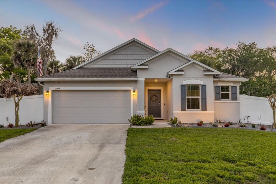 Built in 2021, this beautifully maintained one owner home offers modern construction, thoughtful design, PAID OFF SOLAR, a whole home generator and NO FLOODING history, providing peace of mind along with exceptional comfort and functionality.

Situated on a triple/ corner lot with a fully white vinyl fenced backyard, the property features a saltwater screened heated pool with sun shelf, jets custom lighting and spa with sun shelf, travertine pavers, and professionally designed landscaping, creating a true outdoor oasis. There is plenty of room for additional parking with space for a boat or RV, plus a 10x20 storage shed for added convenience.

Inside, the home offers a spacious and flexible floor plan with 4 bedrooms (or 3 bedrooms plus office), well finished with tray ceilings, crown molding, extra-tall baseboards, tile flooring throughout, and abundant natural light. The kitchen is designed for both everyday living and entertaining, featuring granite countertops, stainless steel appliances, soft-close solid wood cabinetry, custom pull-outs, and a large pantry with built-in storage system.

The primary suite includes an en-suite with walk-in shower and custom closet system, while additional closets throughout the home also feature upgraded built-ins for maximum organization. The layout was designed with accessibility in mind, offering a functional and open flow that works well for a variety of needs.

Additional upgrades include:? Paid-off solar system.?Whole-house propane generator with owned tank. ?Wind-rated windows with storm shutters.?UV reflective window film for efficiency. ?Indoor laundry room (with built in freezer included).?

Conveniently located near shopping, dining, beaches, and the Indian River Lagoon, this move-in-ready home combines newer construction, extensive upgrades, and a rare oversized lot in one of Edgewater’s most popular neighborhoods.