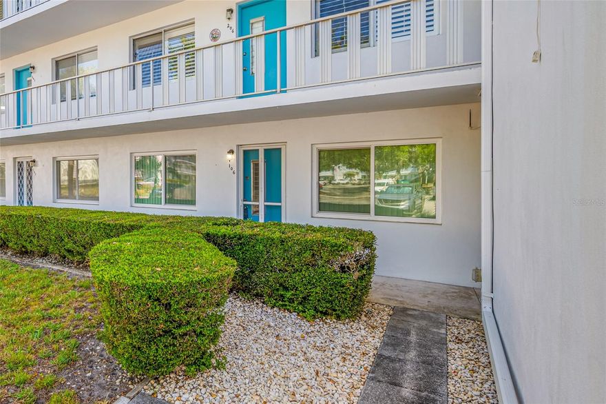 This light and bright two-bedroom, one-bath round-floor unit at Seminole Gardens sits in a vibrant 55+ community and includes covered parking for convenience. The living space flows smoothly from a spacious living/dining area into a well-appointed kitchen with ample cabinet and counter space, all accented by large windows that flood the home with natural light. Both bedrooms offer good-sized closets and flexible furniture arrangement, while the bathroom remains well-maintained with easy-access fixtures. Residents enjoy active social clubs, and activities, community amenities, making this a low-maintenance, move-in-ready option. Low HOA fees cover common areas, exterior, landscaping, pool maintenance etc contributing to a quiet, friendly atmosphere. This home is ideal for downsizers, seasonal residents, or anyone seeking a bright, easy-to-care-for living space in a welcoming 55+ enclave, with close proximity to shopping, dining, and recreational options. Move-in ready with the potential for personalized updates, and easy access to main roads and transit.