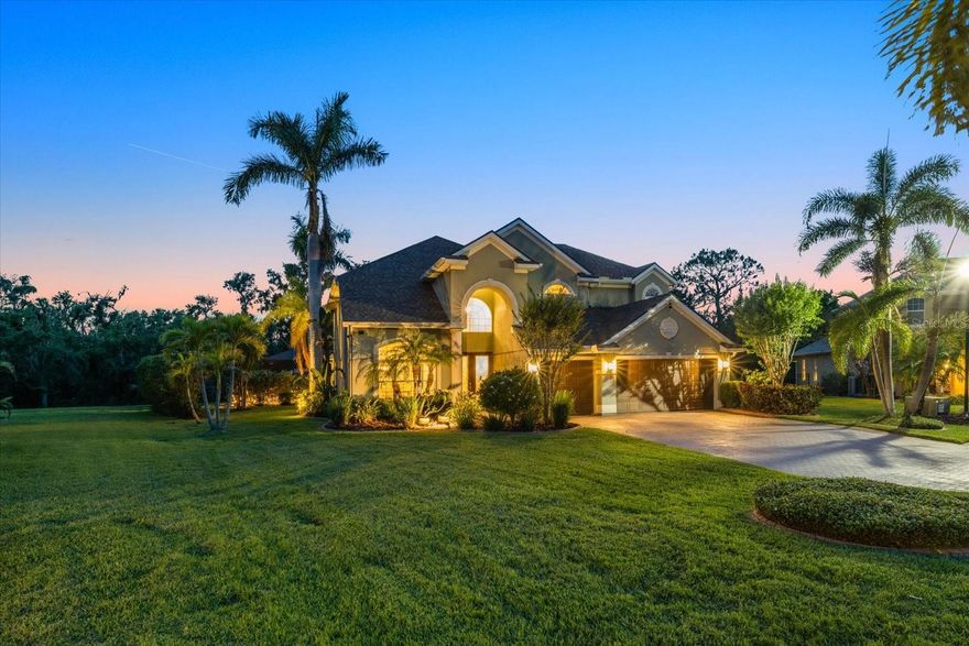 Stunning Pool Home in Oakleaf Hammock - Spacious, Serene, and Move-In Ready! Welcome to this beautiful pool home set on just under a half-acre, premium, cul-de-sac home site in the highly sought-after gated community of Oakleaf Hammock. Boasting 3,657 sq ft of living space, 4 bedrooms, 3.5 baths, and a spectacular backyard retreat. With no CDD fees and low HOA, this peaceful enclave north of the Manatee River and east of I-75 offers a perfect blend of location, privacy, and timeless appeal. From the moment you arrive, you'll notice the exceptional curb appeal, mature trees, lush landscaping, a long brick paver driveway, new roof (2024), 3-car garage, and a spacious covered front porch to welcome you home. Inside, the home features engineered hardwood flooring throughout, and a layout that's both functional and elegant. The formal living room and large dining room offer ideal entertaining spaces, with convenient access to the kitchen. The expansive family room features soaring ceilings, custom built-ins, and views that extend to the lush backyard retreat. The well-appointed kitchen offers abundant cabinetry, granite countertops, a center island for gathering, all overlooking a cozy breakfast nook with stunning views of the pool and preserve beyond. Step outside and enjoy true Florida living. The spacious screened lanai showcases a heated saltwater pool and spa, complete with sundeck, waterfall feature, travertine flooring, lush tropical landscaping, and peaceful preserve views. A covered patio and pool bath make this space ideal for relaxing or entertaining year-round. The main-floor primary suite is a serene escape with tray ceilings, private access to the lanai, two extra-large walk-in closets, and a spacious en-suite bath with garden tub, dual vanities, and water closet. Also on the main level is a private guest bedroom with a full bath located just outside - perfect for visitors, extended family or a home office set-up. Upstairs, a versatile bonus room offers endless potential - playroom, media lounge, gym, or flex space. Two additional large bedrooms and a full bathroom with dual sinks complete the second level. The Oakleaf Hammock community offers a peaceful, nature-inspired setting with over 20 scenic lakes and ponds, reclaimed water for irrigation, and amenities that include a playground, picnic pavilion, basketball court, and open green spaces perfect for community events and recreation. It's also a haven for local wildlife. You're just minutes from Ellenton Premium Outlets, Ellenton Ice and Sports Complex, parks, restaurants, medical facilities, and have quick access to I-75 for an easy commute to St. Pete, Tampa, Bradenton, Sarasota, and the Gulf Coast beaches. Schedule your private tour today and discover why this Oakleaf Hammock gem is the perfect place to call home.