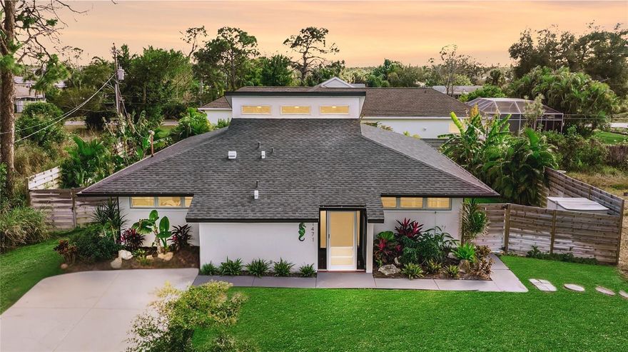 One or more photo(s) has been virtually staged. Welcome to this fully and thoughtfully reimagined South Venice residence, where every detail has been professionally renovated from top to bottom. Positioned on a quiet private street just moments from the community boat dock and the private ferry to Manasota Key’s beach, this home offers an exceptional blend of location, lifestyle, and peace of mind. Set in a community once recognized by Coastal Living Magazine as one of the happiest seaside towns in the USA, the property sits on double  lot and features a brand new fully fenced backyard, creating a private outdoor retreat. Multiple covered and paved patio areas provide ideal spaces for sunny afternoons, evening gatherings, and quiet nights under open, star filled skies. Inside, the transformation is immediate and complete. This is not a flip. The home has been entirely remodeled with the intention of long term ownership, and every system, surface, and finish has been addressed. The roof, air conditioning system, and hot water heater have all been updated. The kitchen has been completely redesigned with new appliances, and the bathrooms have been fully renovated with thoughtful, modern finishes. New luxury vinyl plank flooring, lighting, hardware, baseboards, and upgraded interior doors crafted from solid wood extend throughout the home, all professionally installed with exceptional attention to detail. For enhanced comfort and efficiency, the home has also been improved with new blown fiberglass insulation. The flexible floor plan allows the home to live comfortably as a three bedroom residence, or easily adapt to a two bedroom plus office or even a four bedroom layout depending on how the spaces are used. Soaring ceilings and walls of windows flood the interior with natural light, enhancing the open, airy feel and strong indoor outdoor connection.
Beyond its beauty, the home offers rare buyer confidence. The property does  not require flood insurance (x500 zone). However, for reference, a transferable flood insurance policy is currently in place at approximately $1,750 annually, and the homeowners insurance premium is approximately $2,310 annually. Updated four point and wind mitigation inspections have been completed, along with mold testing, confirming the home’s healthy condition. A whole house water filtration system further elevates everyday living.
With ample parking, a friendly neighborhood atmosphere, close proximity to Venice Beach, Englewood Beach, boating, and downtown Venice, and a level of renovation quality that is increasingly difficult to find, this home offers a rare opportunity to purchase with complete confidence. Everything has been done. All that remains is to move in and enjoy. Please inquire for a full feature sheet of upgrades and call for your private showing today.