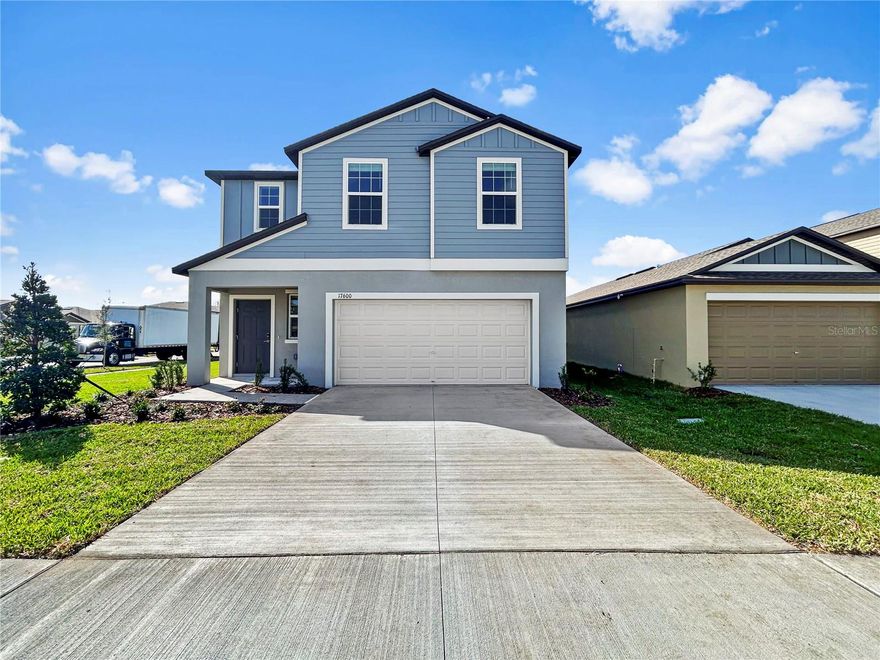 This two-story home offers 4 bedrooms, 2.5 baths, and a bright, open floor plan designed for today’s lifestyle. All bedrooms and the laundry room are conveniently located upstairs, while a half bath downstairs adds extra convenience for guests. The kitchen features brand-new appliances and flows seamlessly into the dining and living areas—perfect for entertaining or everyday living. Step outside to a covered lanai and enjoy your private backyard retreat. The community is still growing, with exciting amenities on the way—including a sparkling pool, walking trails, park, and even a community garden offering locally grown produce. Located just 15 minutes from shopping, dining, and major roadways, this move-in-ready home delivers modern comfort with a touch of natural charm. Don’t miss your chance to be a resident—schedule your private tour today!