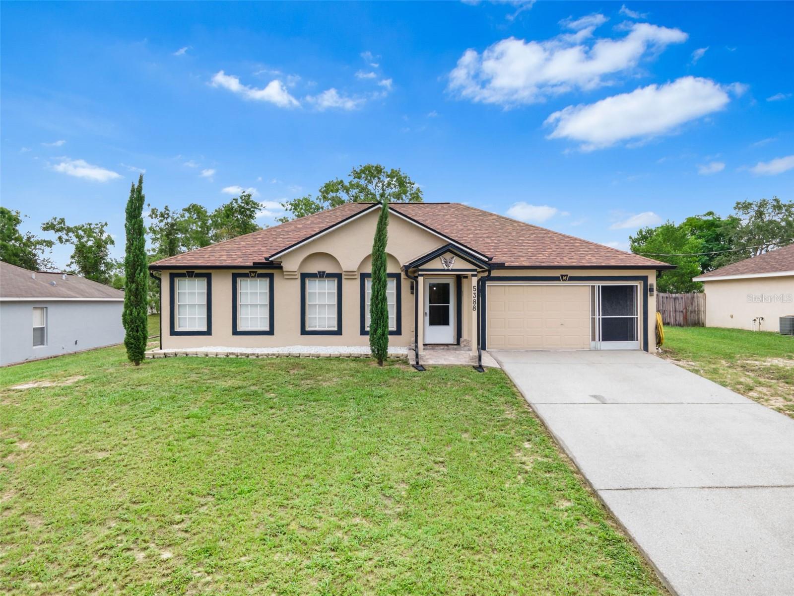 This beautifully kept four bedroom, two bathroom home offering 2,108 sqft of comfortable living space and a highly desirable split floor plan. With a brand-new roof and HVAC system installed in 2024, you’ll enjoy peace of mind for years to come. The exterior boasts a charming pavered front entry and rear porch, enhancing both curb appeal and outdoor living. Additional features include rain gutters, a spacious 12x20 shed, perfect for tools, equipment, or extra storage and an extended concrete patio that’s ideal for entertaining, family get-togethers, or even adding an above-ground pool. Best of all, this property is located in a neighborhood with no HOA or CDD fees, giving you the freedom to truly make it your own. Conveniently located near shopping, dining, and the Suncoast Parkway, this home offers an easy commute to Tampa while still enjoying the peaceful surroundings of Spring Hill. Don’t miss out, schedule your private showing today and see all that this home has to offer!
