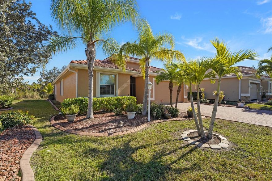 Tucked inside the gated community of Talon Bay, this beautifully maintained DR Horton Edison floor plan offers the perfect blend of comfort, privacy, and resort-style living. Positioned on a peaceful cul-de-sac with tranquil views overlooking the Myakka River, this property delivers a setting rarely found at this price point.
Featuring 3 bedrooms, 2 bathrooms, plus a versatile den, the home offers nearly 2,000 square feet of thoughtfully designed living space with an open-concept layout ideal for both entertaining and everyday living. Tray ceilings and abundant natural light add warmth and architectural character throughout the home.
The kitchen is designed to impress with granite countertops, stainless steel appliances, rich wood cabinetry, and seamless flow into the main living areas. The spacious primary suite offers dual walk-in closets and a spa-inspired bath with soaking tub, walk-in shower, and dual vanities.
Step outside to the screened lanai and unwind while taking in peaceful river views and lush natural surroundings. Additional highlights include a brand-new AC, newer water heater with transferable warranties, accordion hurricane shutters, extended-width driveway, low HOA fees, and no CDD fees. Seller is also offering a $500 credit toward flooring, providing added flexibility for the next owner to personalize the space.
Residents of Talon Bay enjoy access to resort-style amenities including a clubhouse, fitness center, heated pool, tennis courts, kayak launch, scenic walking trails, and beautifully preserved natural landscapes surrounded by lakes and nature preserves.
A rare opportunity to enjoy privacy, nature, and an active lifestyle all in one exceptional home.