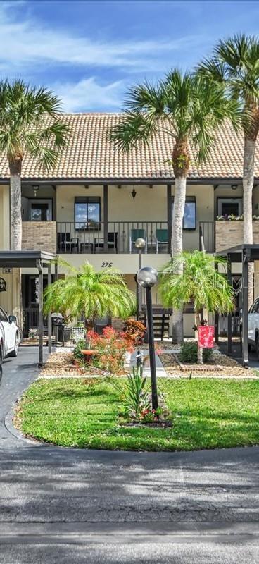 MOTIVATED SELLER! ALL FURNITURE IN UNIT INCLUDED! SELLER WILL OFFER CREDIT TO BUYER FOR RATE BUY DOWN OR TOWARDS CLOSING COSTS AND PRE-PAIDS!! Welcome to the quiet community of Mission Lakes, a much sought-after Venice community offering a lovely living experience located just minutes away from Venice Island! This PRIVATE SECOND FLOOR two bedroom, two bath condominium has been recently updated to include an open concept kitchen, dining, living room and lanai area. The kitchen boasts newer appliances, Corian countertops, ample storage, and maintenance-free tile floors, making it both functional and stylish. Some of the additional updates include FRESH PAINT, NEW CARPET, NEWER ROOF (2017), NEW AC and DUCT WORK, RE-PIPED, NEW HOT WATER HEATER, NEW WINE REFRIGERATOR. The bright and airy Dining and Living room which has a separate dry bar, opens to the lanai providing a perfect inviting entertaining environment. Enjoy relaxing out on the lanai, an extended part of your living area, which over-looks the tranquil water view, nature and a variety of birds and wildlife. Enjoy your lanai year-round by opening the windows to enjoy a cool breeze or by using the air conditioning as you enjoy your morning coffee or evening cocktail. Mission Lakes offers ample guest parking, a private owner storage room to lock up your bikes, beach chairs and personal items. There is room for two cars parked tandem in the carport, three heated pools and regular community activities, providing opportunities for residents to socialize and enjoy leisure activities. The community is conveniently located minutes to Venice Beach, historic downtown Venice, medical facilities, shopping, and marvelous restaurants. Additionally, residents have easy access to scenic biking and walking trails such as The Venetian Waterway Trail, Shamrock Park, and The Legacy Trail. GREAT RENTAL INCOME PROPERTY!! FURNISHINGS AT UNIT INCLUDED. THE QUARTERLY HOA FEE INCLUDES CABLE TV, WATER, TRASH, COMMON GROUND MAINTENANCE, EXTERIOR MAINTENANCE and ROOF. EMOTIONAL SUPPORT PETS AND SERVICE ANIMALS ALLOWED! Welcome home!