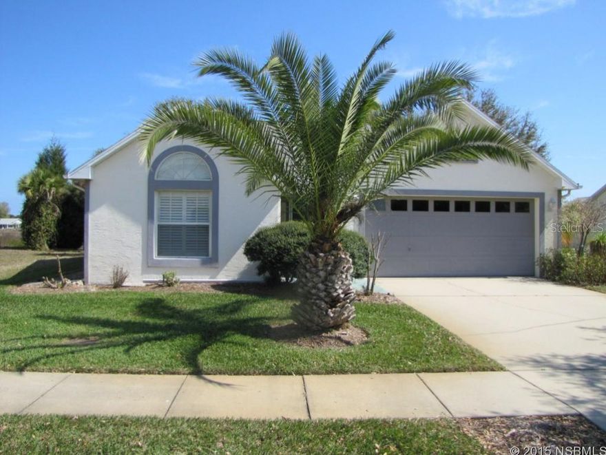 Outstanding opportunity to own this updated waterfront home in desirable Tymber Trace community. Unique location fronting estuary, with nice canal leading to your back door, perfect for launching your kayak or canoe. Canal meanders through back waters and ultimately to Turnbull Bay and then the Intracoastal, with amazing wildlife and a myriad of birds along the way, including bald eagles, egrets & herons. Great backwater fishing for redfish, speckled trout, flounder and snook. Or enjoy sunrises on your back patio as the morning sun bathes your very private back yard, shaded by lovely oak trees. Lovely concrete block construction, split-bedroom plan home with vaulted ceilings, outstanding master bath with separate shower and tub. Waterfront Florida room under main roof is accessed from kitchen, living room and from master bedroom. Updated gourmet kitchen with gorgeous cherry cabinets, Corian counter tops and sink - a chef's delight with gas stove, bright and cheerful breakfast nook overlooking the very private estuary. Picture yourself with your morning coffee as you enjoy watching egrets and herons as they go after their breakfast on the shore line of the canal. Third bedroom is a flex room with French doors, so it can easily double as a den, TV room or home office. Bulkhead at waterfront. A lovely home in one-of-a kind setting. Heat/A/C air handler and heat pump new in May 2008. Dishwasher new in 2011. Central location is close to everything, including a short 4 mile drive to the beach. Near two golf courses. Enjoy your community pool provided in super-low annual Homeowners Association dues. ;Water: City