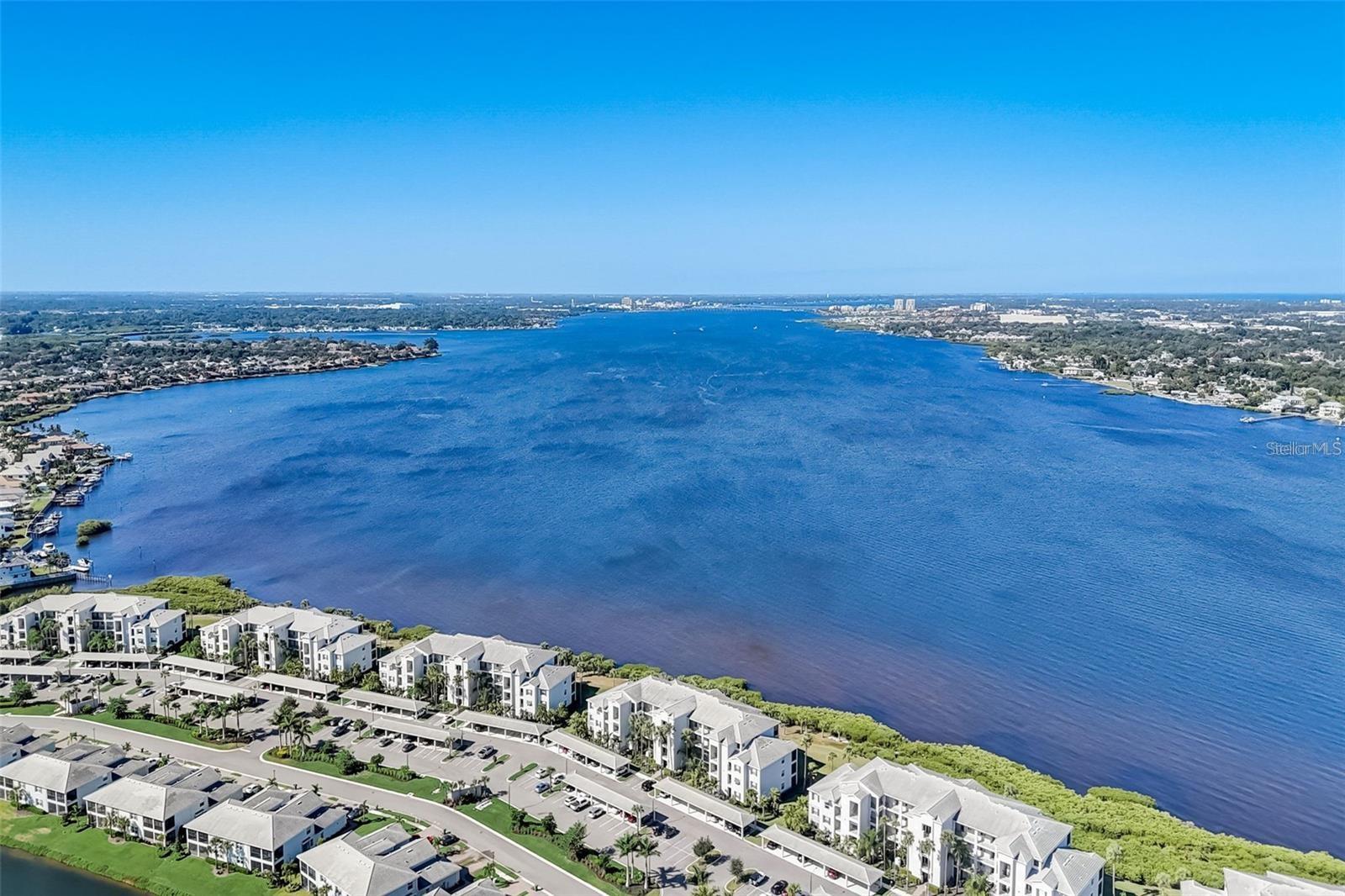 Experience the epitome of WATERFRONT LUXURY at Tidewater Preserve, where every day is adorned with breathtaking sunsets over the Manatee River. Nestled in a premier BOATING COMMUNITY with 24 hour GUARD GATE, this rare gem presents a rarely available Carolina floorplan, a 3-bedroom, 2-bath CORNER UNIT on the coveted 1st floor. The perfect blend of convenience and sophistication. Ideal for entertaining, this spacious kitchen boasts QUARTZ countertops, large island, shaker style SOLID WOOD CABINETRY, top-of-the-line STAINLESS STEEL APPLIANCES and DESIGNER PENDANT island lighting. GE SLIDE IN RANGE with front controls and the GE REFRIGERATOR are BOTH BRAND NEW. The kitchen flows seamlessly into the large dining area—a perfect setting for entertaining friends and family. The corner unit design floods the living areas with natural light, creating a warm and inviting ambiance. IMPACT WINDOWS and SLIDING DOORS for peace of mind and energy efficiency. Enjoy breathtaking sunsets over the Manatee River from your SCREENED LANAI, with easy access to the back yard for leisurely strolls with your pets. The ground floor unit is ideal for dog owners, with easy access to a backyard area. AUTOMATIC BLINDS on sliding door controlled by a remote for added privacy. Wake up to panoramic river views in the primary suite, featuring two walk-in closets, a spa-like en-suite bathroom with quartz countertops, and a large walk-in shower and linen closet. Second bathroom with private access from the guest room and hall access features a huge quartz countertop vanity with dual sinks, ample cabinetry, and a shower/tub combo. Versatile third room for guests, an office, craft room, den, or any flex space to suit your needs. Conveniently located laundry room with a full-size washer, dryer, and shelving. Assigned spacious STORAGE CLOSET and COVERED PARKING SPACE just steps from the front door. As a resident of Tidewater Preserve you also get to enjoy the array of resort style amenities including marina with boat lifts, 3 har-tru lighted tennis courts, 2 fitness centers, multiple resort pools, dog park, playground, canoe park, kayak launch, lodge with fireplace, indoor and outdoor kitchens, conservation area with river front nature trails. Resort living at it’s finest all within minutes to everything you need for shopping, dining and entertainment. Boaters will love direct access to the Gulf of Mexico via the Tidewater Marina. Quarterly dues include building exterior, Spectrum cable, ground maintenance, high speed internet, building insurance, pest control and recreational facilities. Don't miss this opportunity to own a piece of resort-style living in Tidewater Preserve. Schedule a viewing today and make this riverfront oasis your new home!