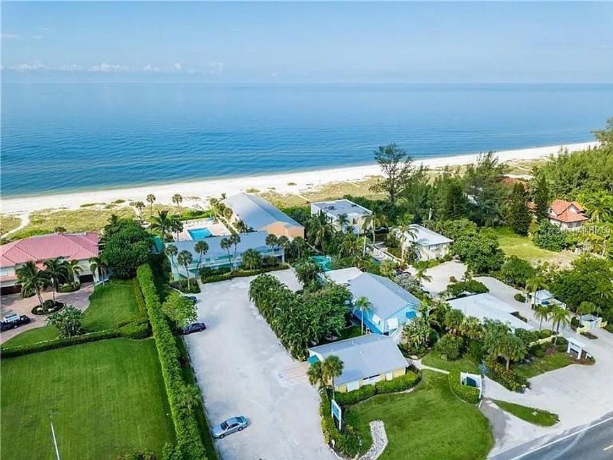 Enjoy relaxed coastal living in this turnkey furnished 1 bedroom, 1 bath residence located in the Gulf front community of Silver Sands Gulf Beach Resort. This first floor unit features an open living and dining layout that extends to a private screened lanai overlooking the communities tropical landscaping. Recent improvements include a new A/C system, new kitchen appliances, and a new hot water heater, providing added comfort and efficiency. The interior also offers updated cabinetry, solid surface counters, modern bath finishes, and contemporary furnishings. The bedroom includes generous built in storage, while the living area provides additional guest accommodations, making the property suitable for personal use or rental income. Silver Sands offers 160 feet of private Gulf shoreline, a heated beachfront pool, grilling area, shuffleboard, putting green, onsite laundry, and highspeed internet. Owners benefit from flexible rental options, including the ability to self manage or use any rental program, creating strong income potential. Located minutes from Anna Maria Island, St. Armands Circle, and downtown Sarasota, this property provides convenient access to dining, shopping, and entertainment while maintaining the privacy of a boutique Gulf front resort. Unit 236 presents an excellent opportunity for a vacation retreat, seasonal residence, or income producing investment.