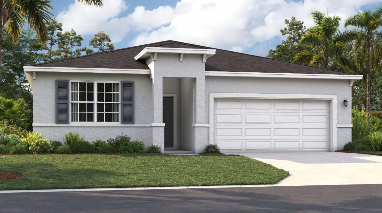 One or more photo(s) has been virtually staged. Under Construction. Stanley Martin builds new construction homes in the Brack Ranch community in St. Cloud, Florida. This neighborhood is ideally located midway between downtown Orlando and the beaches of Florida's east coast. You'll have the best of both worlds- the excitement of the city and the tranquility of the coast right at your fingertips. Downtown Orlando and its famous theme parks are just 25 miles away, and I-95 is only 35 miles away, making for an easy commute. With easy access to SR-417, SR-528, US-192, and Florida's Turnpike, your commute will be a breeze. Plus, with Orlando International Airport just a 15-minute drive away, travel is a breeze. It's not just about the surroundings: Brack Ranch is packed with amenities designed to enhance your lifestyle. Take a dip in the pool, relax in our clubhouse, or explore the many hiking trails.
The Juniper offers the perfect combination of modern design and practical living. From its spacious two-car garage to an inviting outdoor deck, this home accommodates all your living needs while keeping up with today's style standards. Three main-level bedrooms located at the front of the home have access to a double-vanity bathroom and a laundry room across the hall, all thoughtfully designed for comfort and convenience! Venture further into the open-concept kitchen and dining room, perfect for gatherings... and after dinner, take advantage of the spacious 17x17 living room for quality time. The expansive primary suite boasts an ensuite bath, split vanities, a walk-in shower, a closet, and a water closet. Enjoy all these features and the Florida sunshine from the spacious covered lanai.