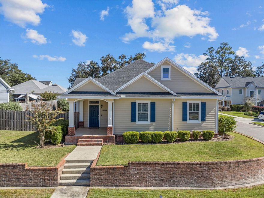 Comfort Meets Classic Charm in Heritage Oaks! This beautifully maintained 3-bedroom, 2-bath home offers the perfect blend of style, space, and convenience. Step inside to discover an open and airy layout highlighted with high ceilings, rich flooring, and plenty of natural light. The spacious living area flows seamlessly into a well-appointed kitchen featuring a breakfast bar, ample cabinetry, and a large pantry—ideal for gatherings or quiet evenings at home. A separate dining room with expansive windows creates a warm and inviting setting for meals. The private owner’s suite offers a walk-in closet and a bath boasting double vanities, a roomy walk-in shower, and a private water closet. Two additional bedrooms provide comfort and flexibility for family, guests, or a home office. Heritage Oaks is a charming neighborhood with sidewalks throughout, perfect for evening strolls, easy access to Publix, I-75, and nearby shops, dining, and schools. Thoughtfully designed and move-in ready—this home truly checks all the boxes!